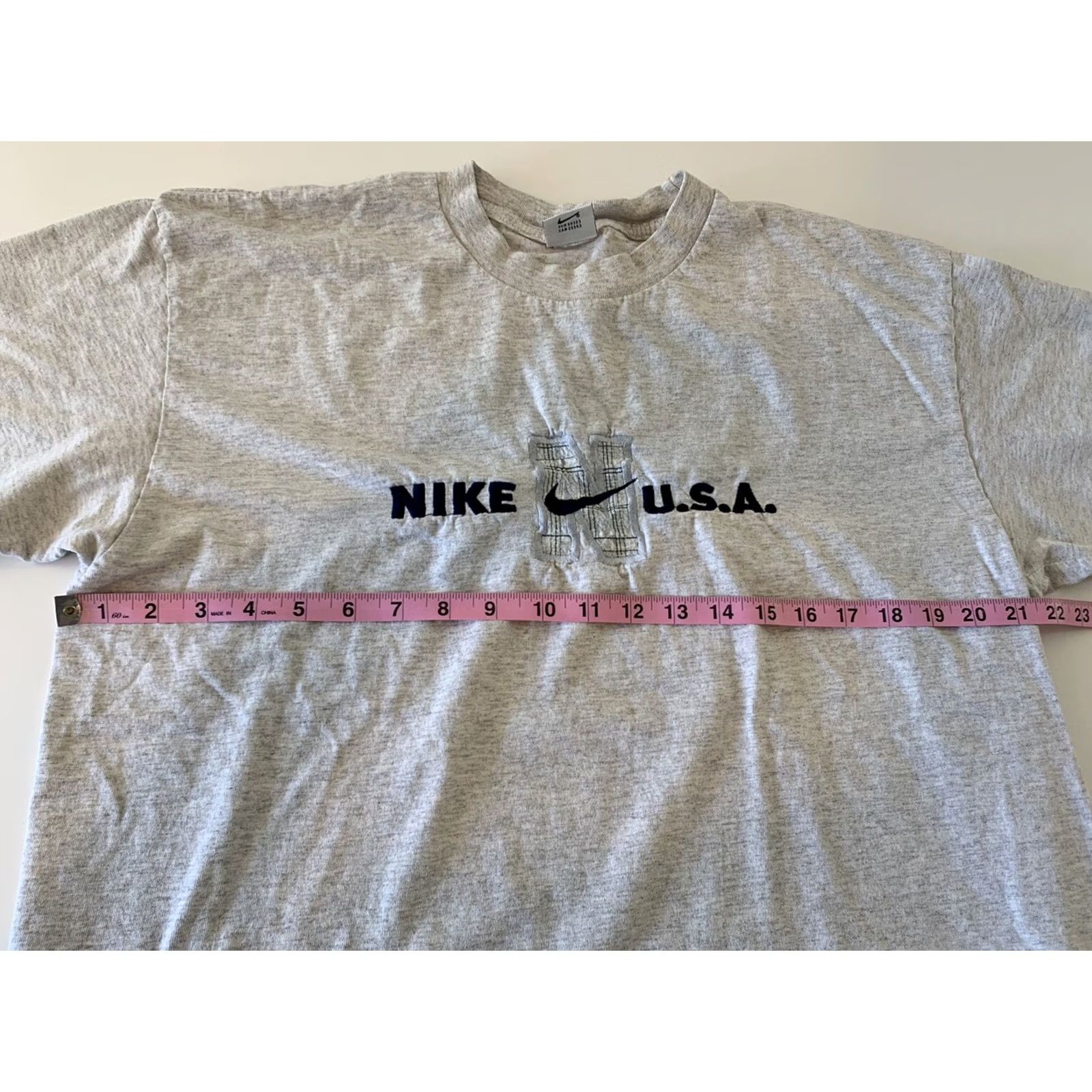 Nike VINTAGE Nike USA Embroidered Logo T Shirt Gray XL Short Sleeve Mens Size US XL / EU 56 / 4 - 6 Thumbnail