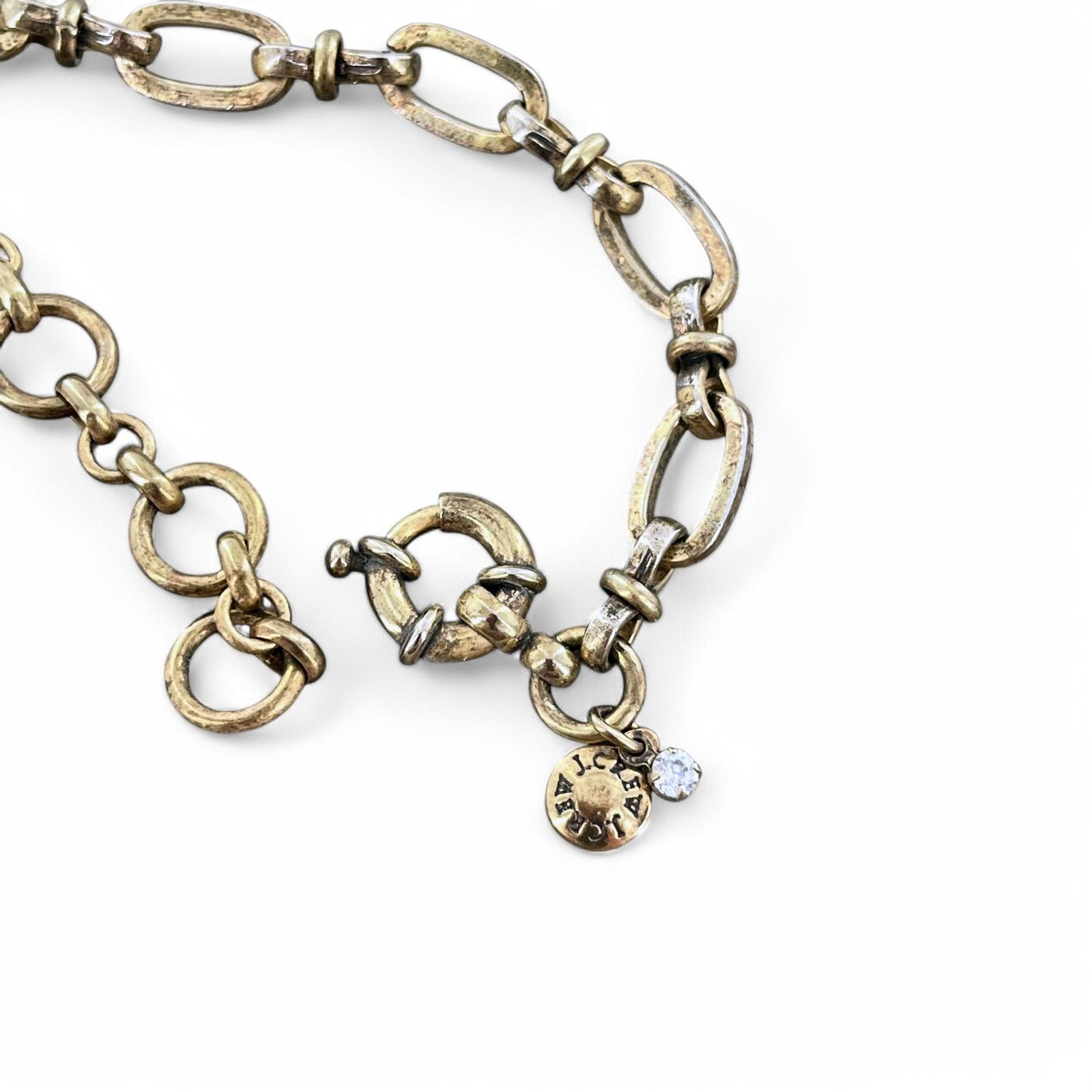 J.Crew J Crew Clear Rhinestone and Pearl Triad Statement Necklace Size ONE SIZE - 4 Thumbnail