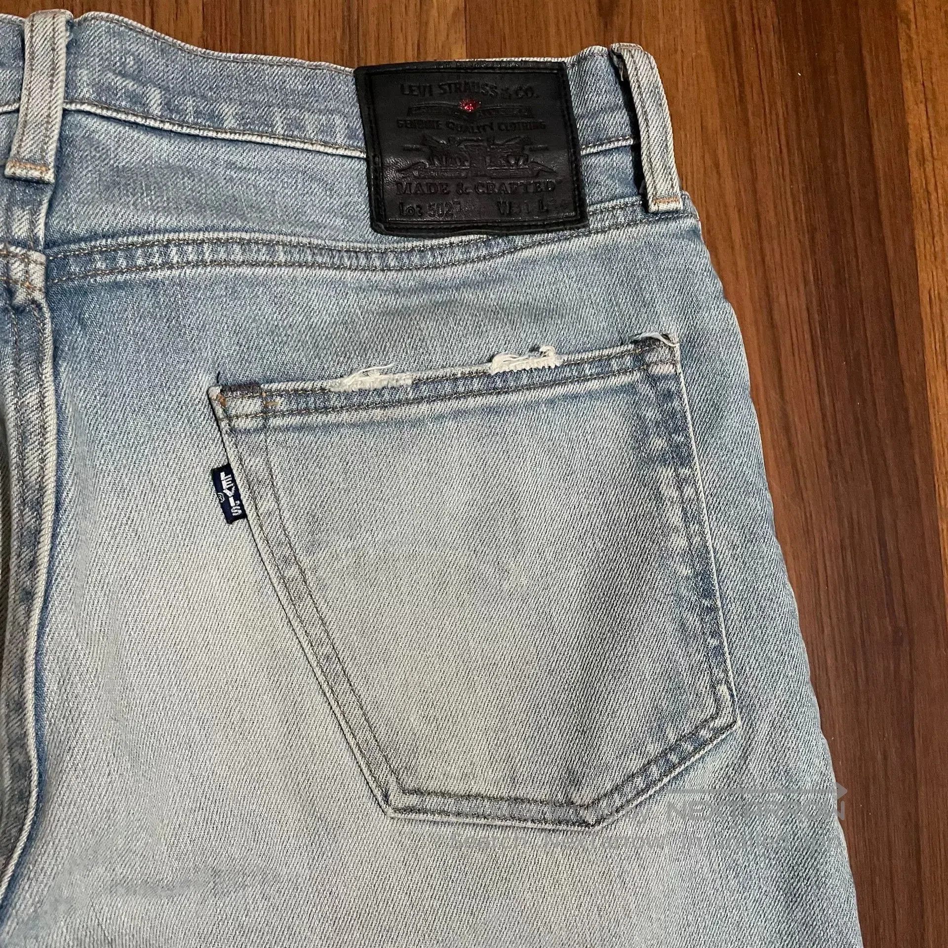 Levi's LEVI'S 502 Ice Blue Distressed Jeans. Size US 34 / EU 50 - 6 Thumbnail