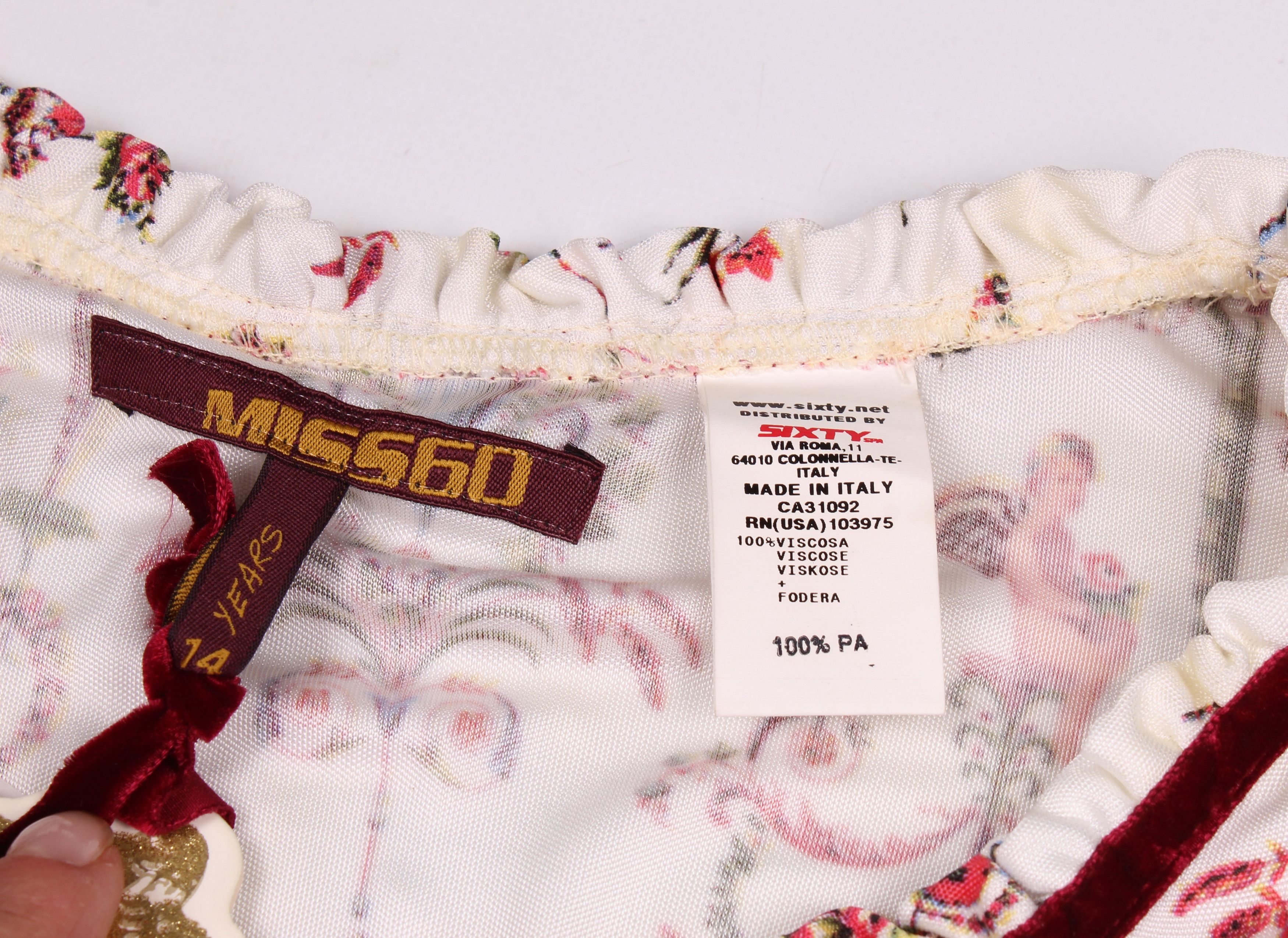 Miss Sixty × Vintage Vintage Miss Sixty Y2K Fairy Cottage Angels Pauline Top Size XS / US 0-2 / IT 36-38 - 5 Thumbnail
