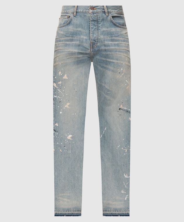 Amiri oc11z1125 Painter Jeans With Logo in Blue Size US 34 / EU 50 - 1 Thumbnail