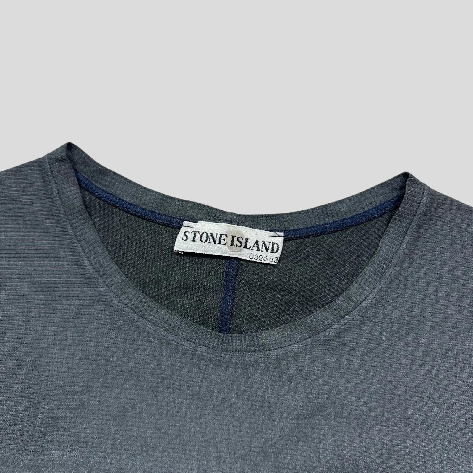Stone Island Stone Island 2003 Textured Cotton Spellout T-shirt - L/XL Size US L / EU 52-54 / 3 - 5 Thumbnail
