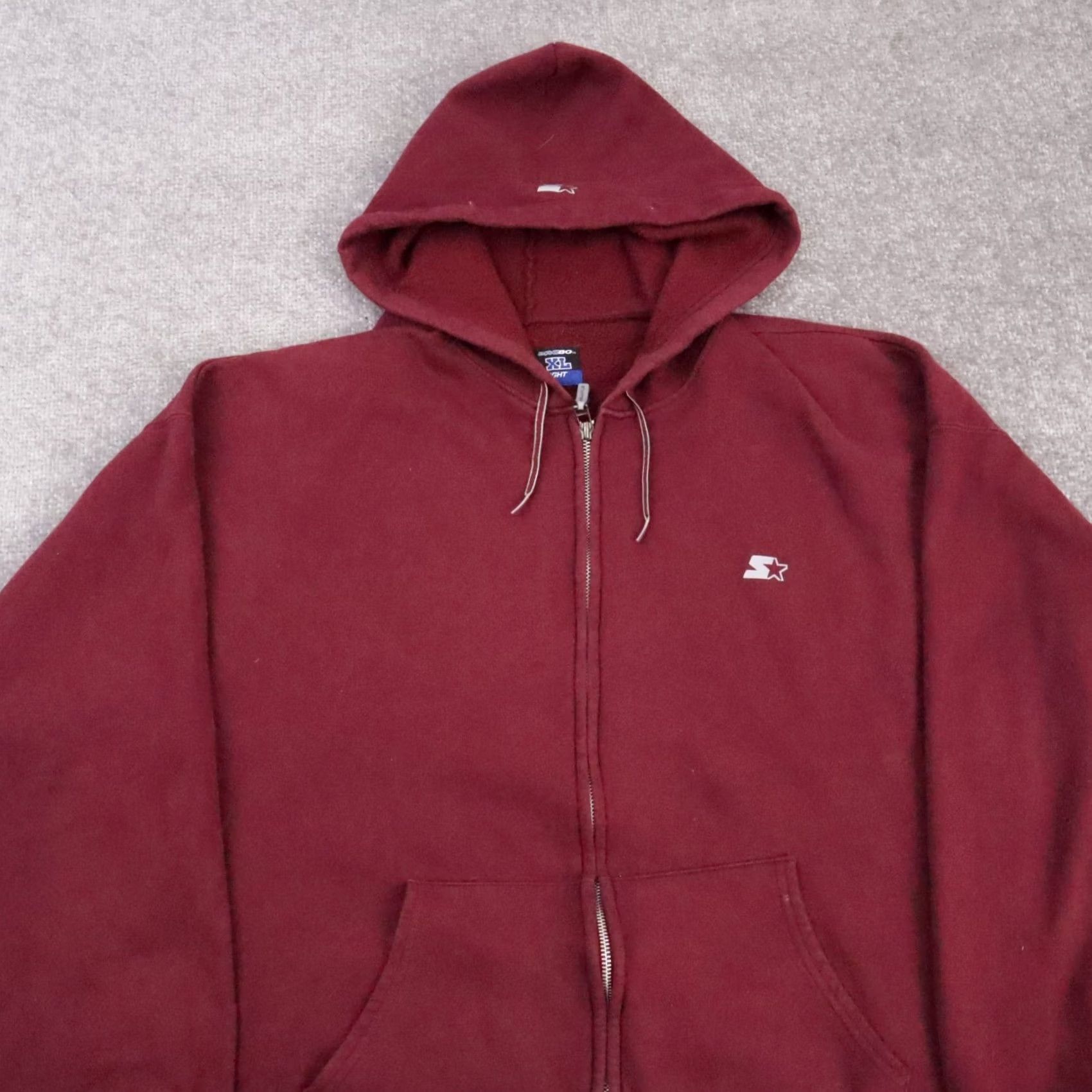 Starter VINTAGE Starter Red Long Sleeve Full Zip Hooded Drawstring Jacket XL Mens 90s Sports Hoodie Size US XL / EU 56 / 4 - 5 Thumbnail