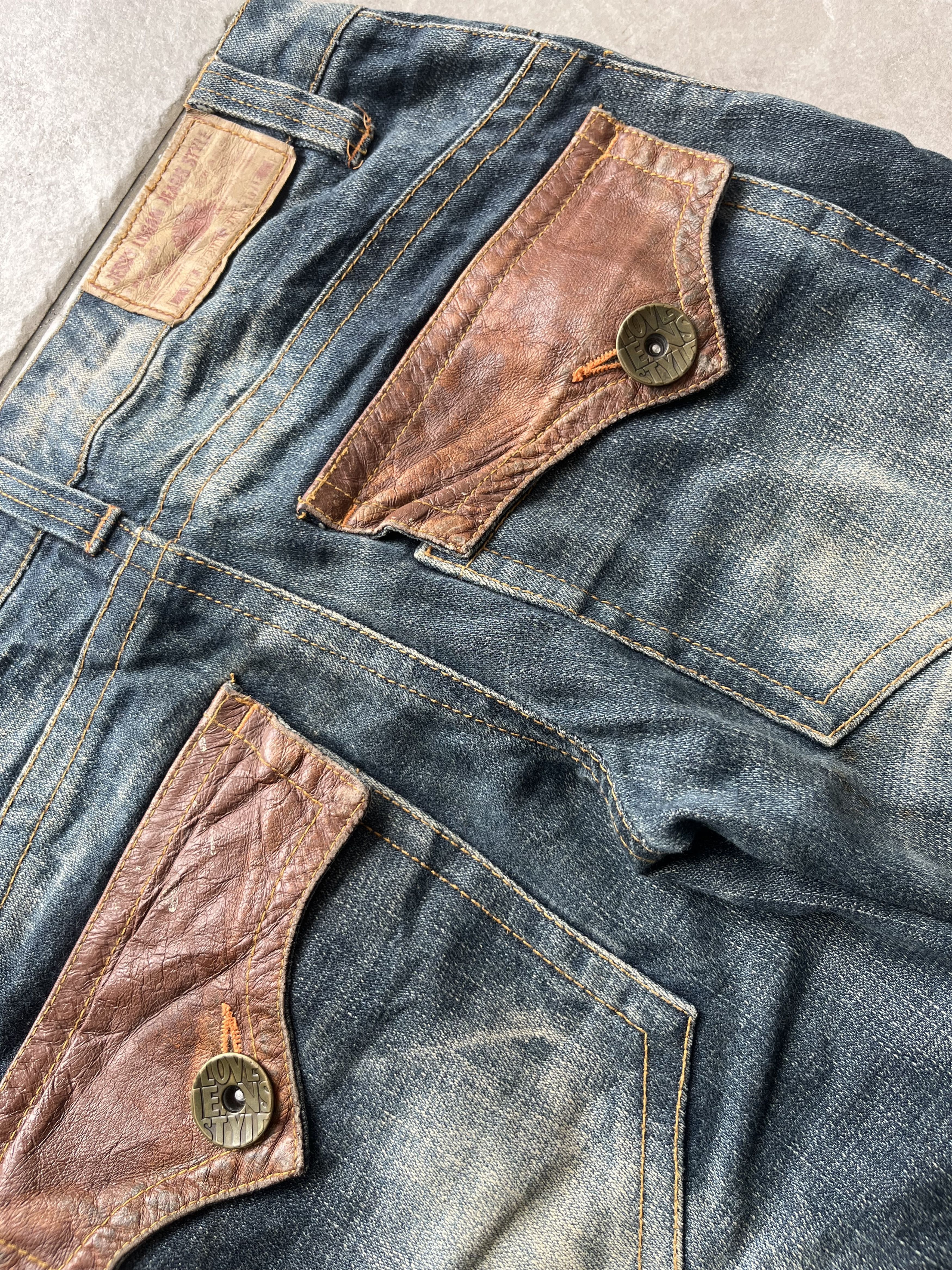 Japanese Brand 💥rare💥 jessy logan whisker washed flare jeans Size US 28 / EU 44 - 5 Thumbnail