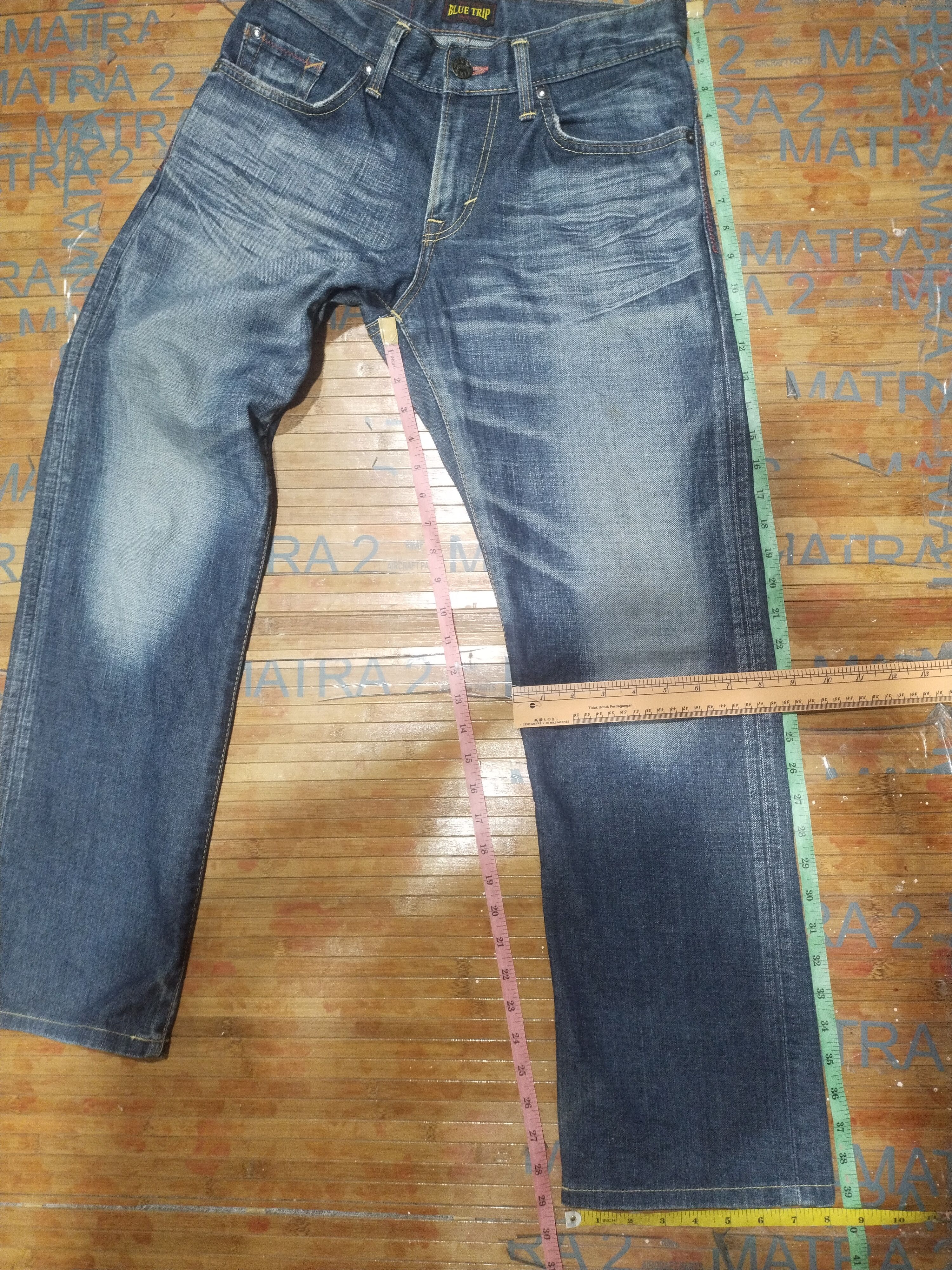 Edwin × Japanese Brand × Vintage Vintage Edwin Blue Trip Sz 29" Size US 29 - 3 Thumbnail