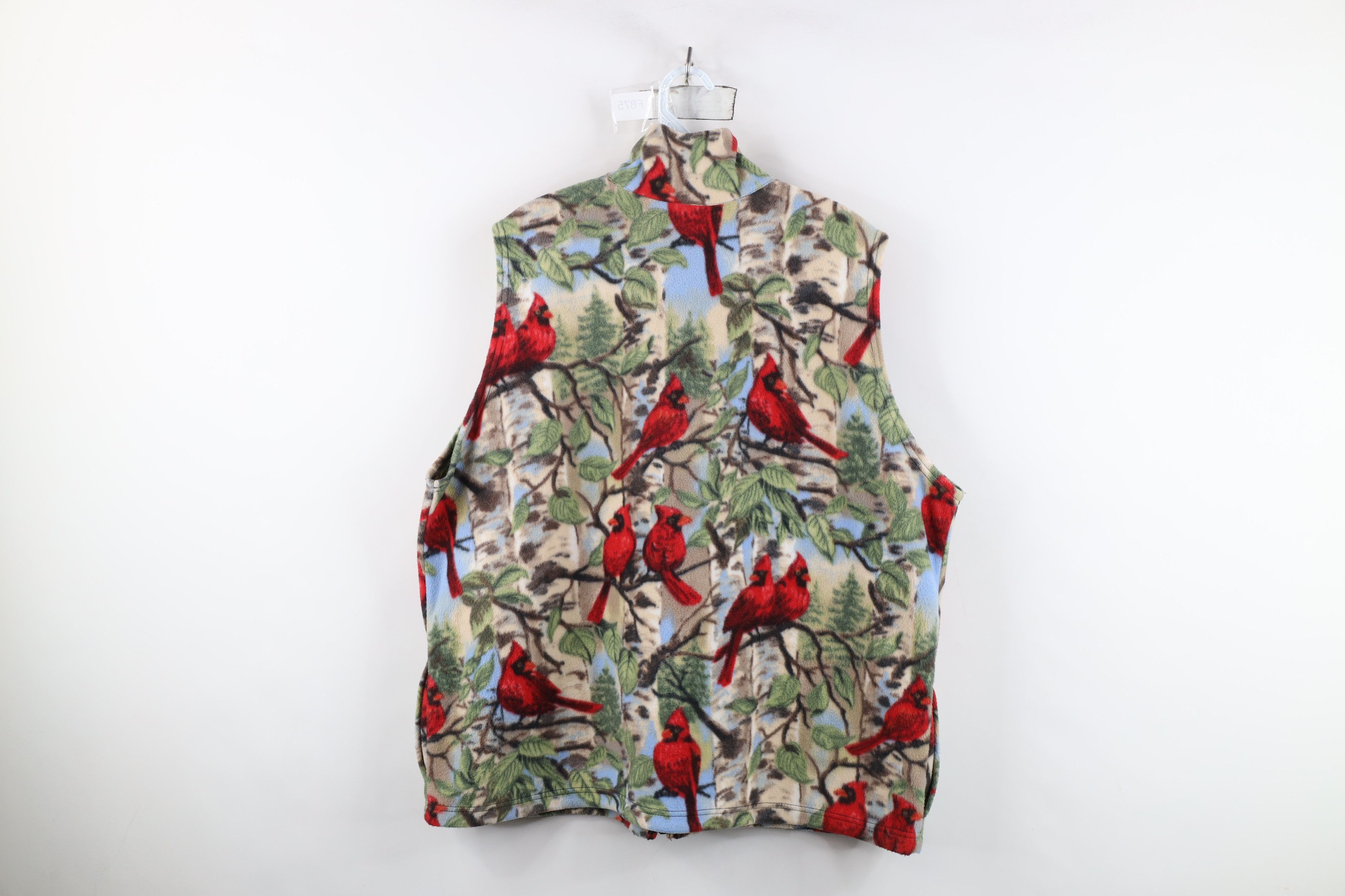 Vintage Vintage 90s Streetwear All Over Print Fleece Vest Jacket USA Size XL / US 12-14 / IT 48-50 - 12 Thumbnail