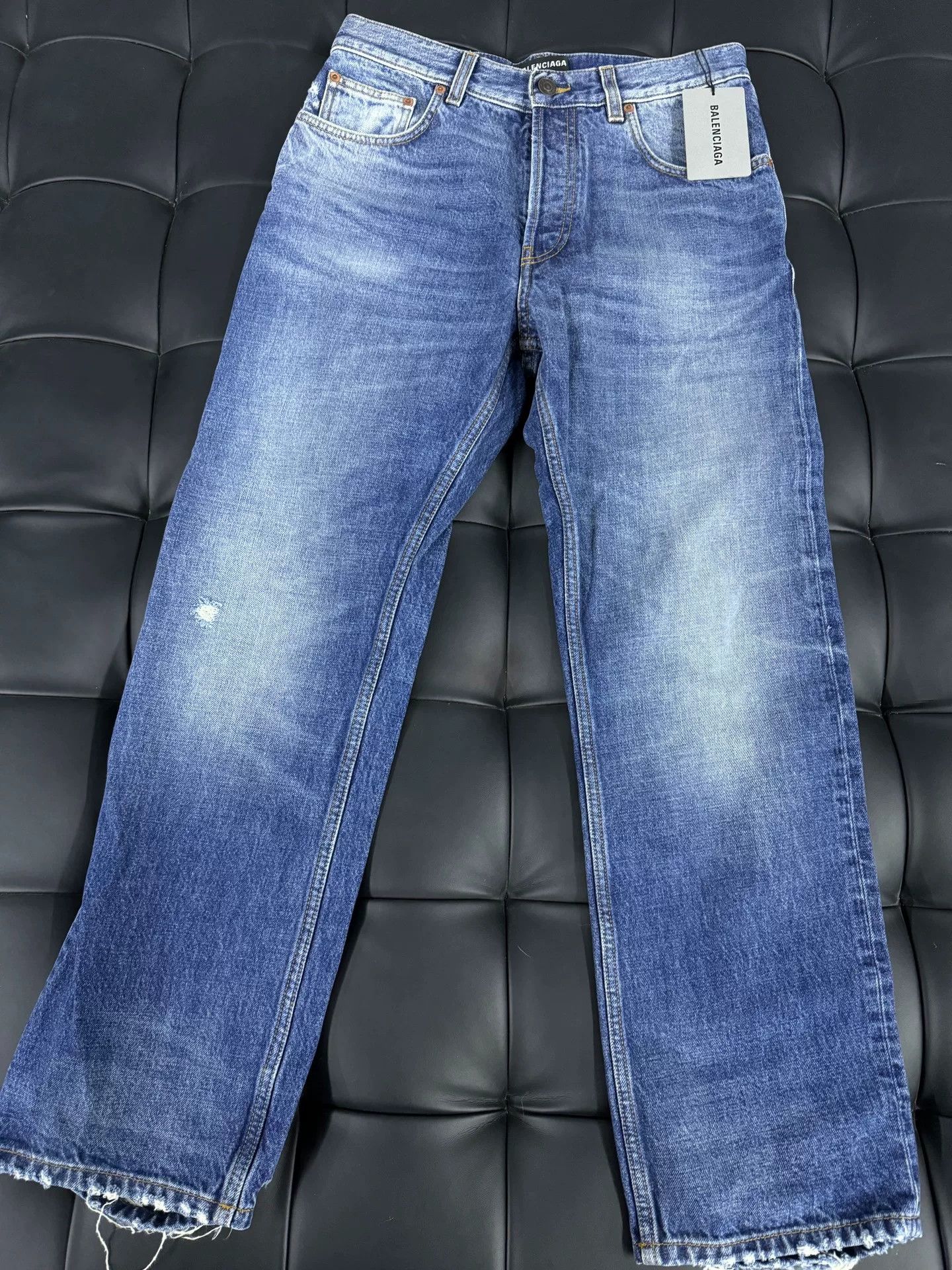 Balenciaga Balenciaga Straight Cut Distressed Jeans Size US 30 / EU 46 - 1 Thumbnail