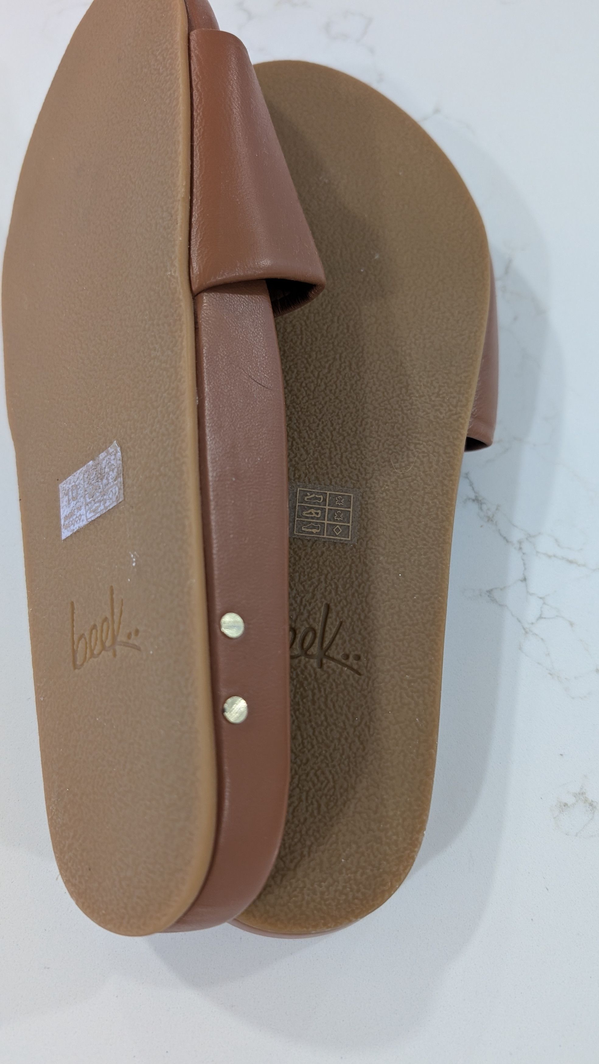 beek Beek Pelican Leather Slide Platform Sandal Tan Size 10 Size US 10 / IT 40 - 6 Thumbnail