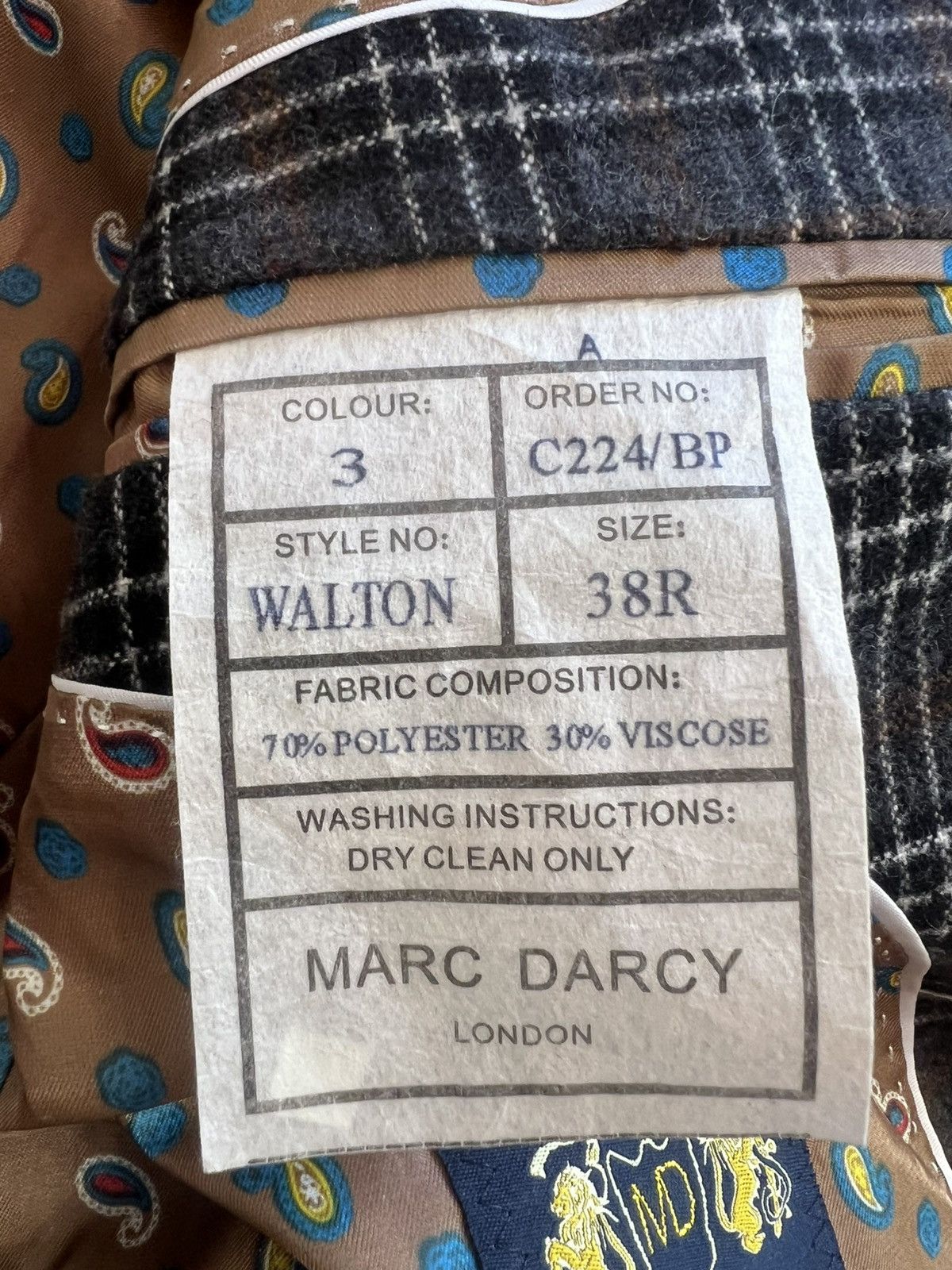 Other Mark Darsy Check Blazer Size 38 Classic Size 38R - 7 Thumbnail