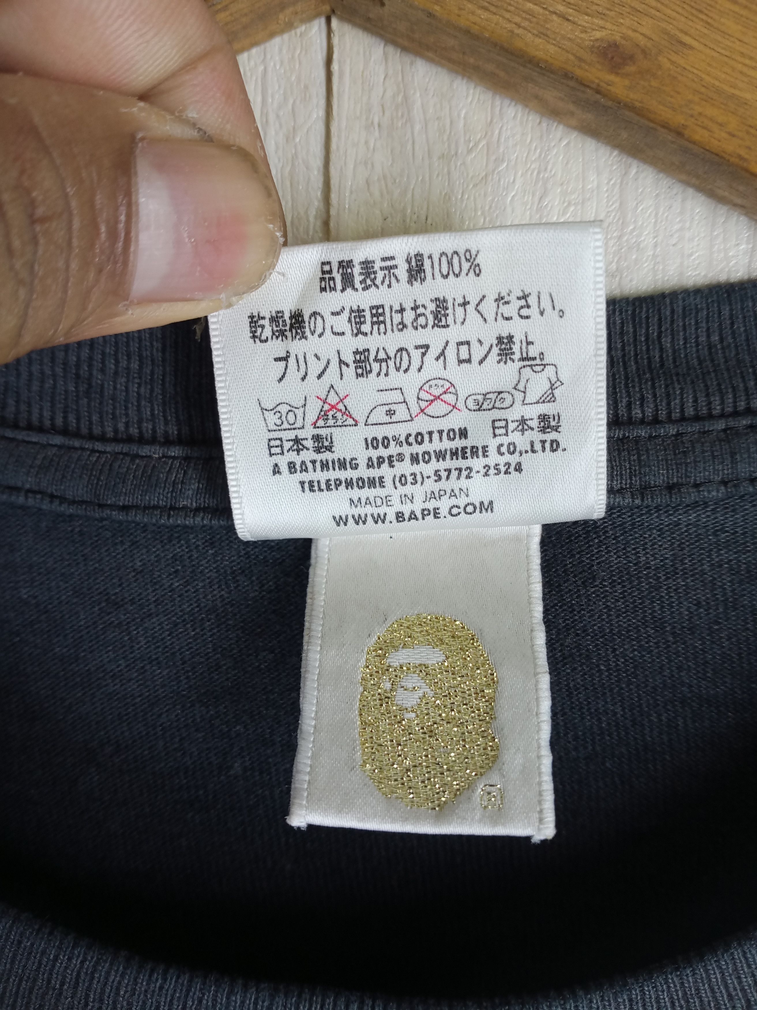 Bape Vintage BAPE Ape Shall Never Kill Ape Long Sleeve Tshirt Size US M / EU 48-50 / 2 - 11 Thumbnail