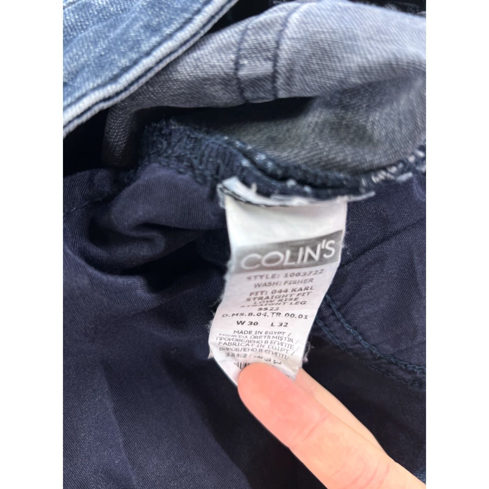 Denime Vintage Colins Basic Blue Denim Jeans Women 29x28 Mid Rise Straight Leg Distressed Cotton Blend 90s Size 30" / US 8 / IT 44 - 7 Thumbnail