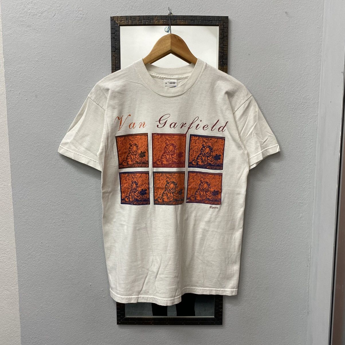 Vintage Vintage 90s Garfield VAN GARFIELD Van Gogh Style Tee Size US M / EU 48-50 / 2 - 1 Thumbnail