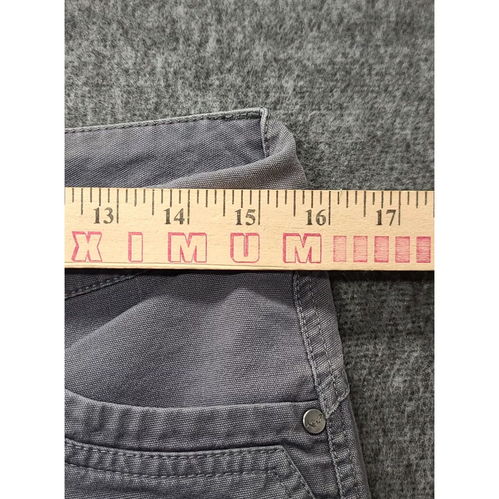 Vintage Kuhl Pants Womens 8x30 Skinny Fit Tapered Leg Chino Casual Travel Workwear Gray Cotton Spandex Front Flat 30 in Inseam Size 30" / US 8 / IT 44 - 3 Thumbnail
