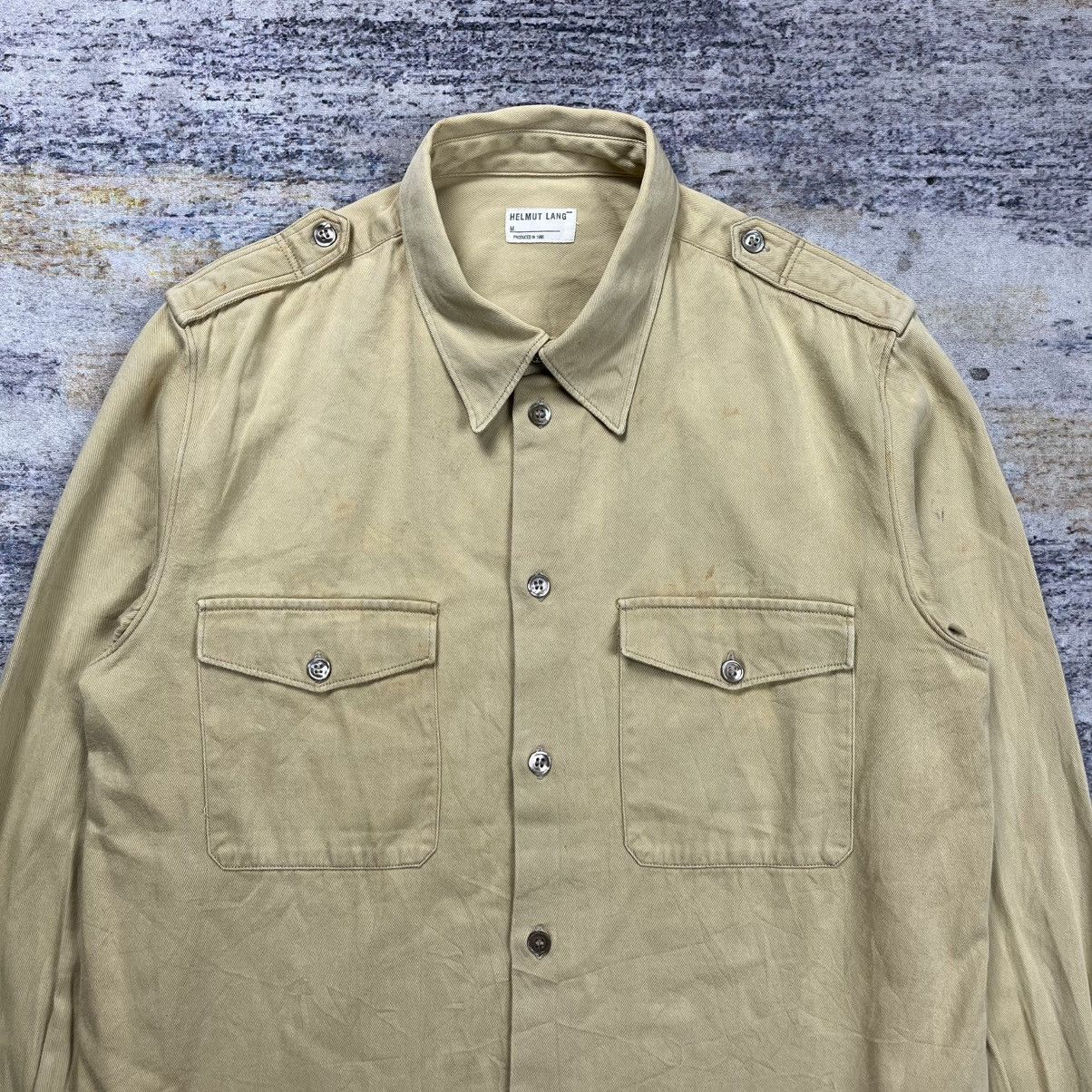 1996s archive Helmut LANG military カットソー Vintage 1996 Archive Helmut lang military button shirt