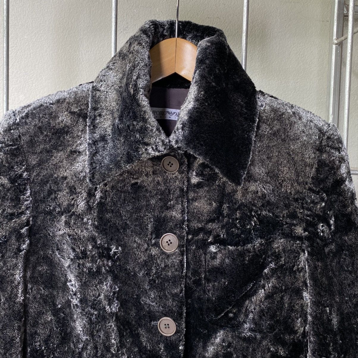 Emporio Armani EMPORIO ARMANI Black Faux Fur Blazer Size XS / US 0-2 / IT 36-38 - 13 Thumbnail