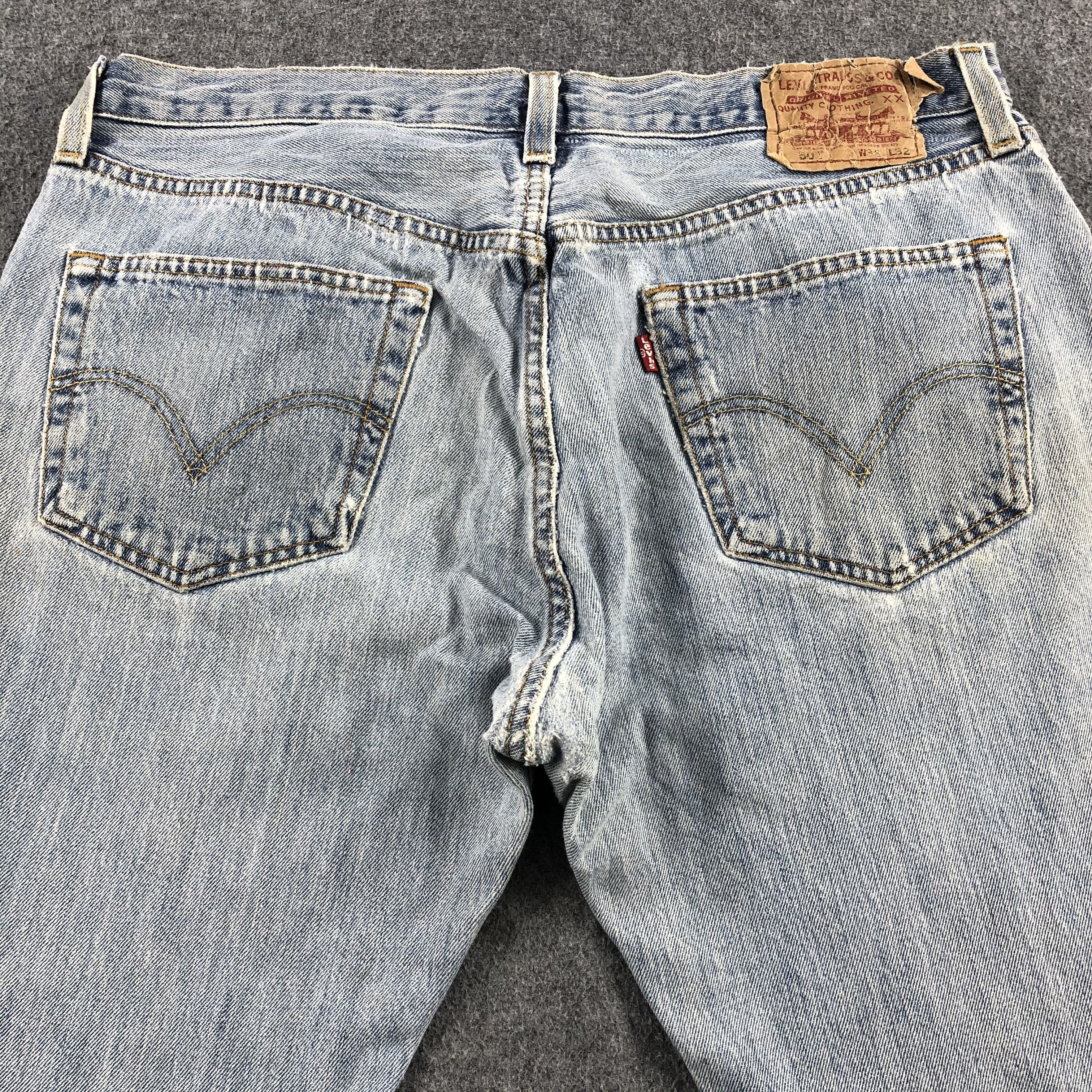 Levi's Vintage Light Wash Levis 501 Jeans-J2166 Size US 36 / EU 52 - 4 Thumbnail