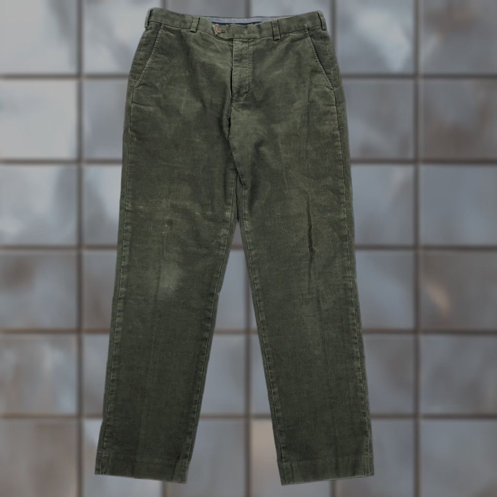Brooks Brothers Brooks Brothers Clark Men's Green Corduroy Flat Front Pants W34 L32 Stretch Size US 34 / EU 50 - 1 Thumbnail