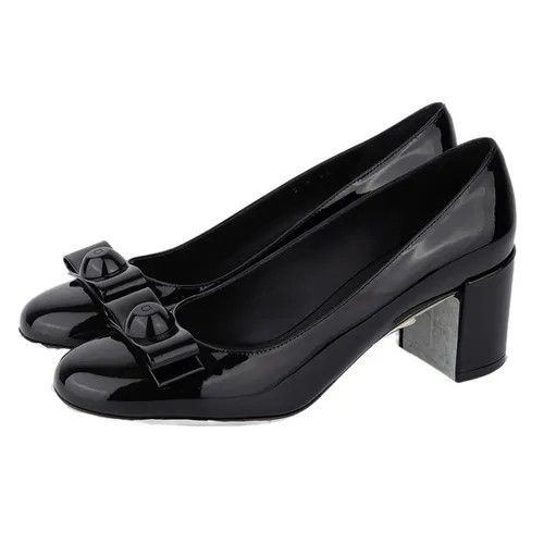 Salvatore Ferragamo o1s1rm0526 Patent Leather Pumps in Black Size US 11 / IT 41 - 2 Thumbnail
