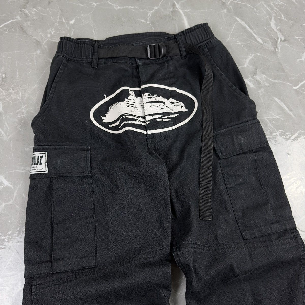 Corteiz Corteiz Guerillaz Streetwear Cargo Black Pants Size XS 30 Size US 30 / EU 46 - 2 Thumbnail