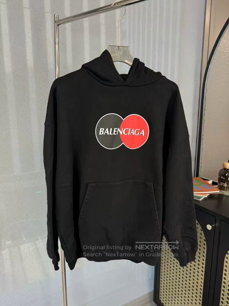 Balenciaga Balenciaga Black Mastercard Hoodie Size US S / EU 44-46 / 1 - 1 Thumbnail