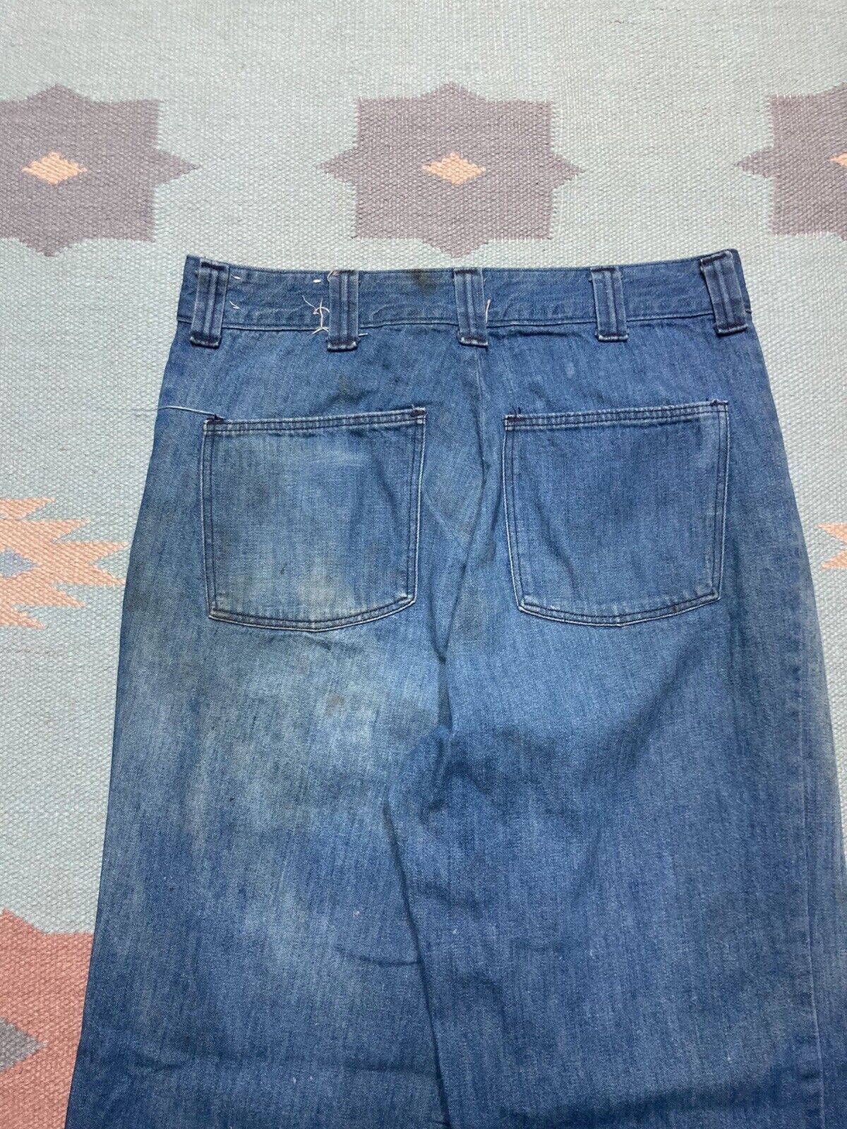 Vintage 70s wrangler bell bottom jeans elephant flare hippie 30x28 Size 30" / US 8 / IT 44 - 4 Thumbnail