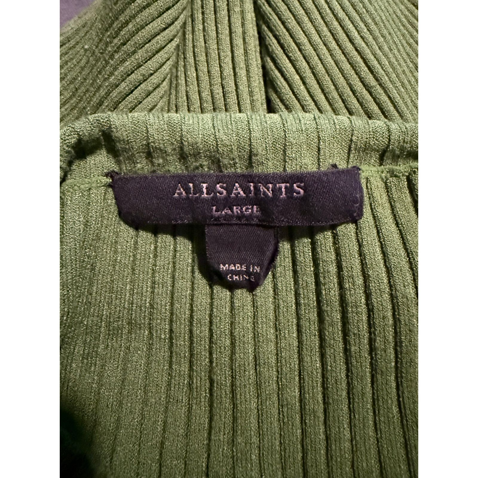 All Saints Green Sweater Dress Set Women Knit L - G002