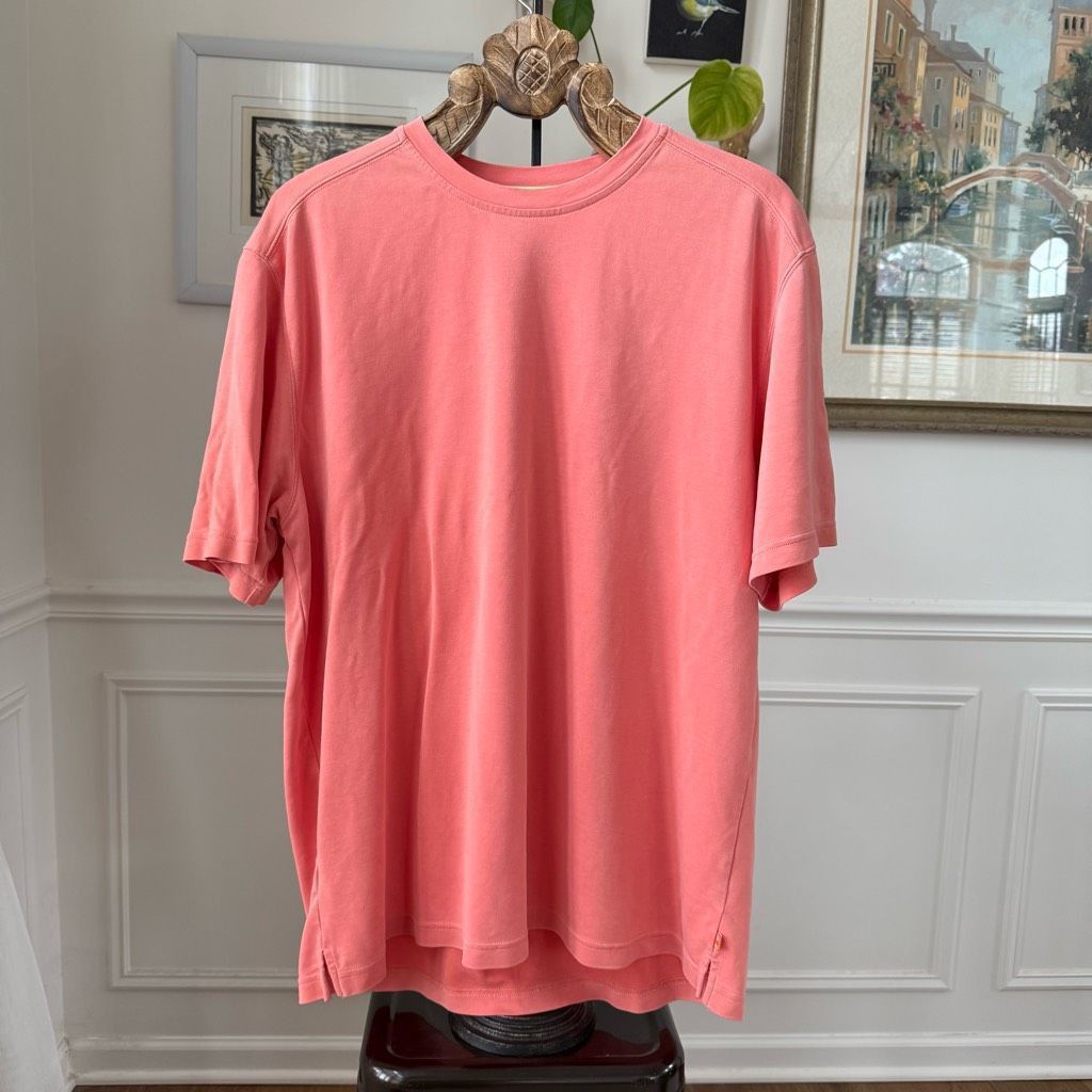 Tommy Bahama Tommy Bahama Short Sleeve Tshirt Soft Salmon Coral Orange XL Size US XL / EU 56 / 4 - 1 Thumbnail