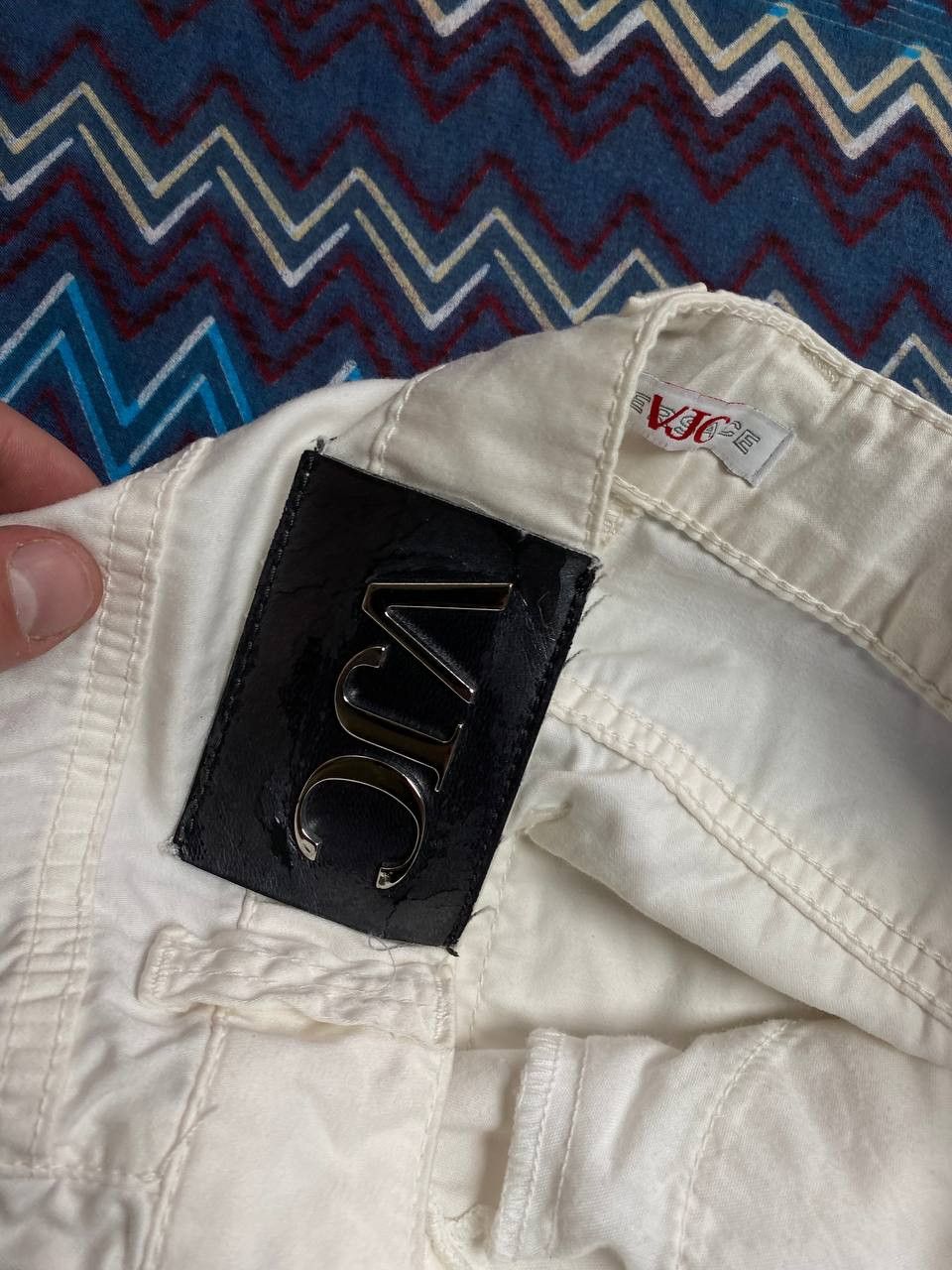Versace × Versace Jeans Couture × Vintage GRAZY Versace Jeans Couture Y2K Distressed Baggy Denim Pants Size 27" / US 4 / IT 40 - 6 Thumbnail