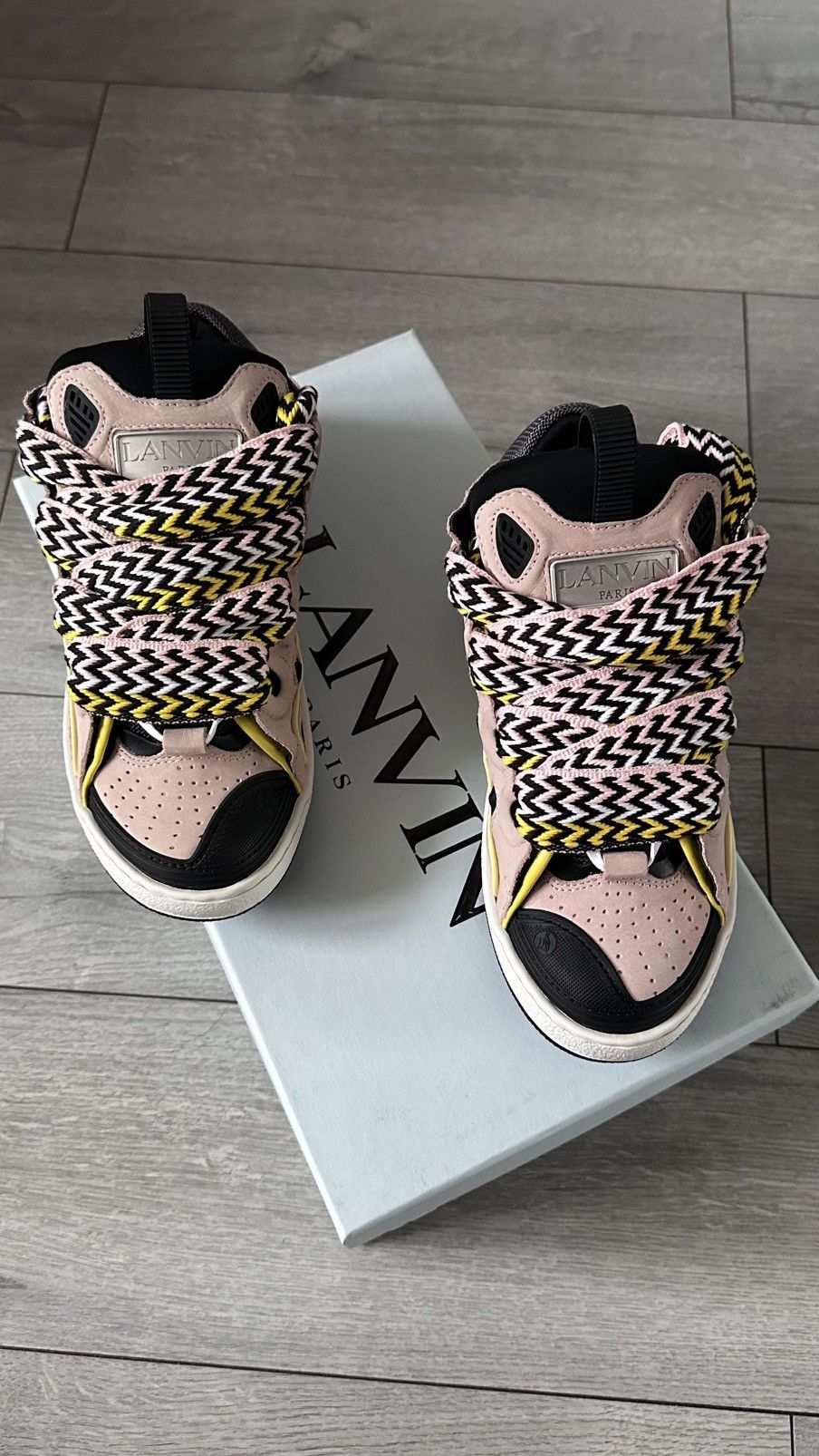 Lanvin Lanvin Curb Sneaker Pink Black Yellow Size US 5 / IT 35 - 8 Thumbnail