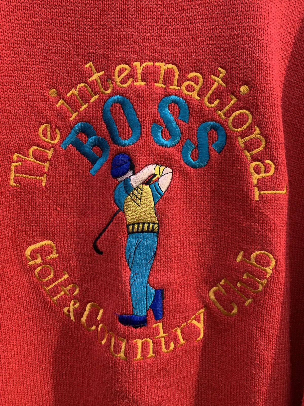 Hugo Boss × Vintage Vintage 80s Hugo Boss embroidered knit sweater Size US L / EU 52-54 / 3 - 2 Thumbnail