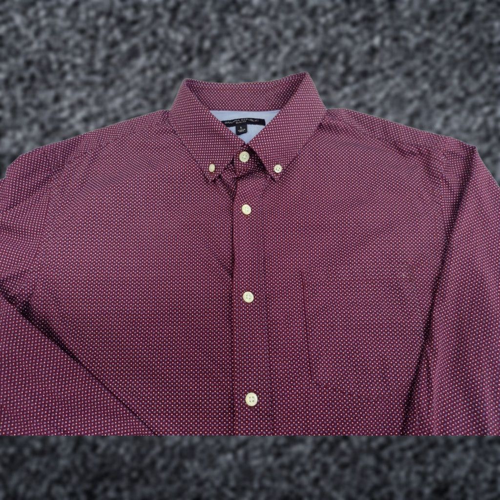 Banana Republic Banana Republic Shirt Mens Slim Fit Button Up Long Sleeve Maroon L #1756 Size US L / EU 52-54 / 3 - 1 Thumbnail