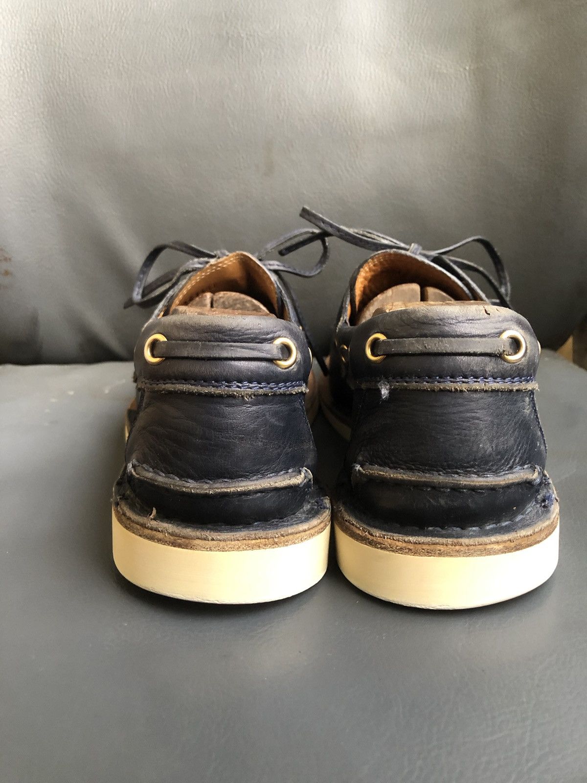Gucci Gucci 473481 Blue Leather Men’s Boat shoes Sie 6.5 Size US 6.5 / EU 39-40 - 18 Thumbnail