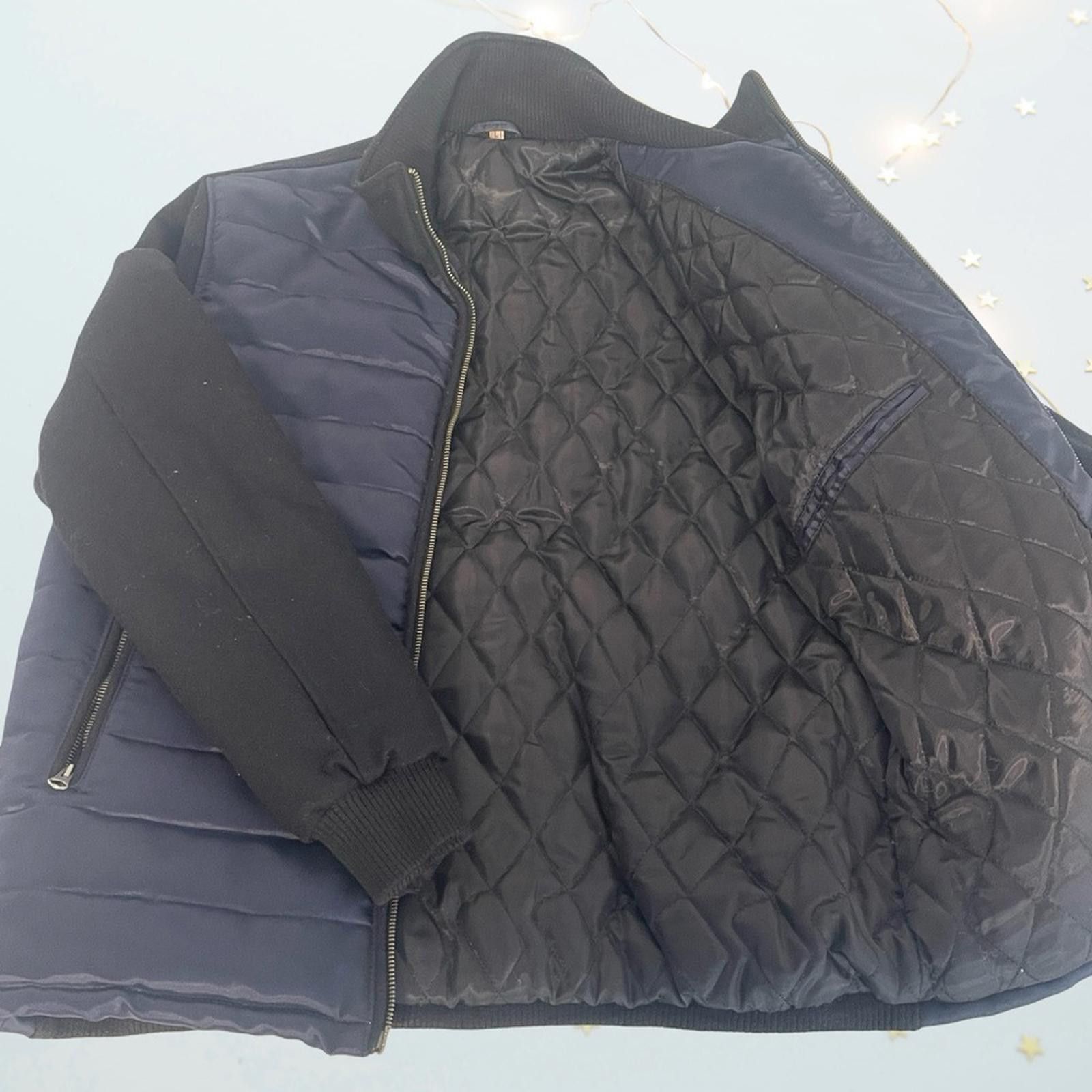NBDN Nobrandedon Men's Navy & Black Puffer Quilted Jacket in Large size Size US L / EU 52-54 / 3 - 3 Thumbnail