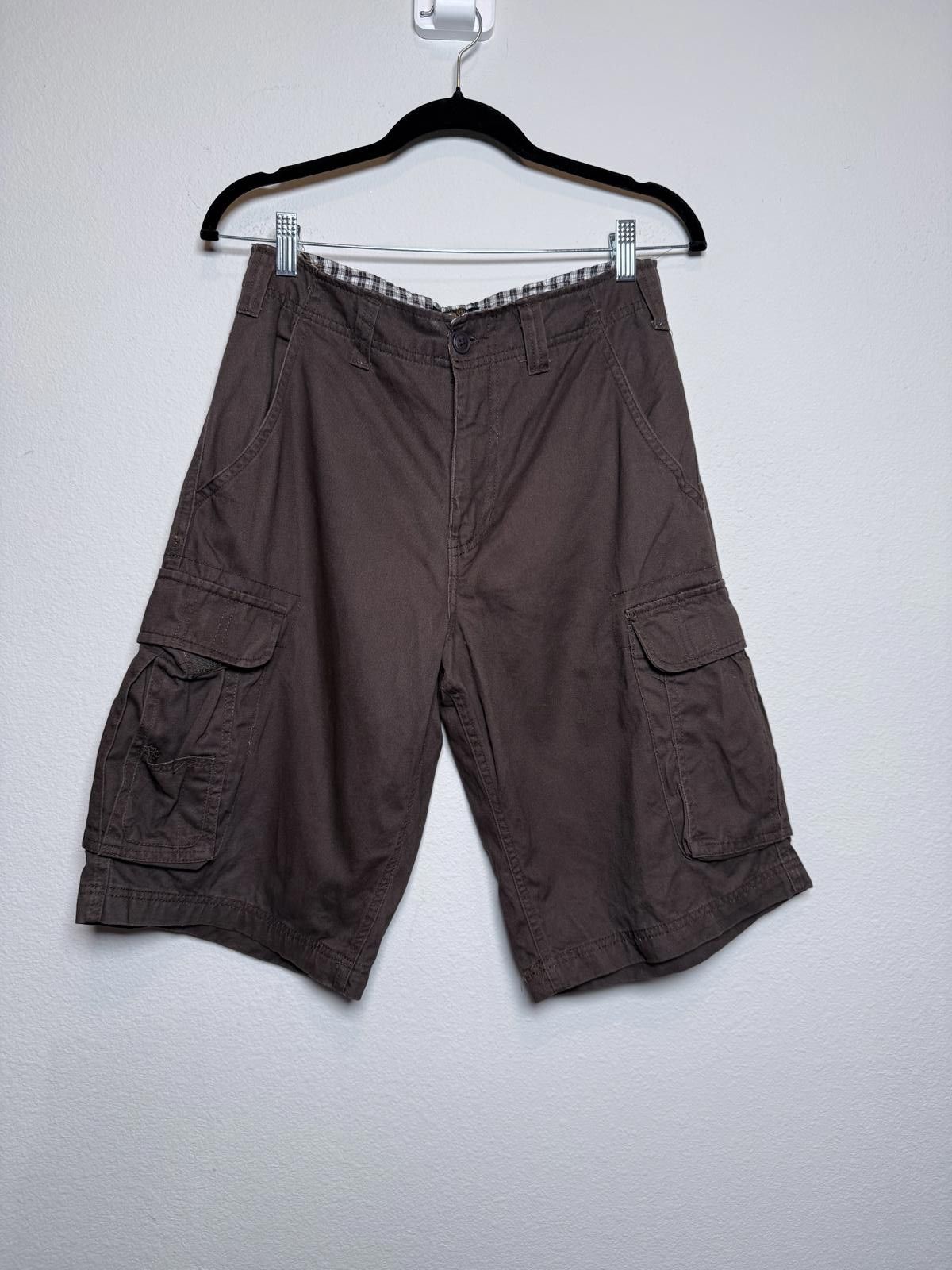 Designer Men's Y2K Grunge Brown Cargo Shorts Size 29 Size US 29 - 1 Thumbnail