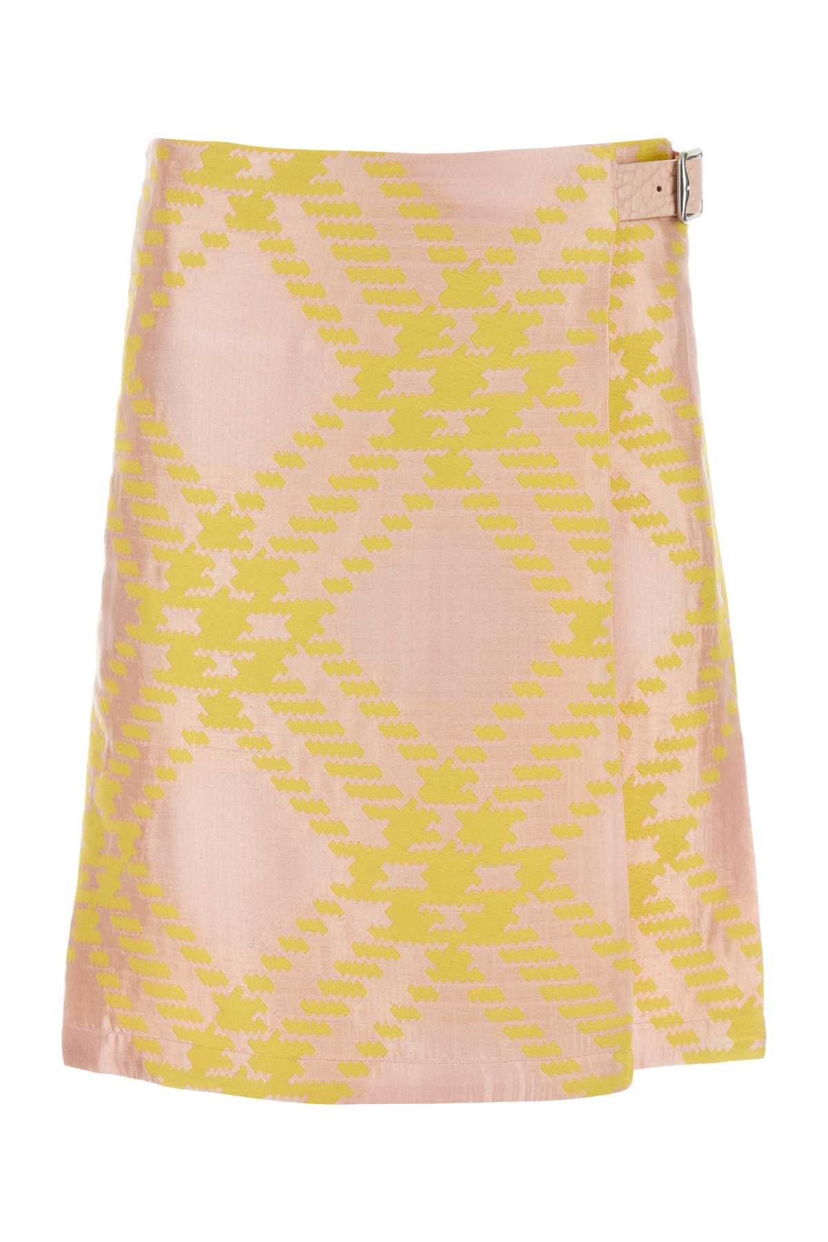 image of Burberry Embroidered Cotton Blend Skirt in Printed, Women's (Size 26)