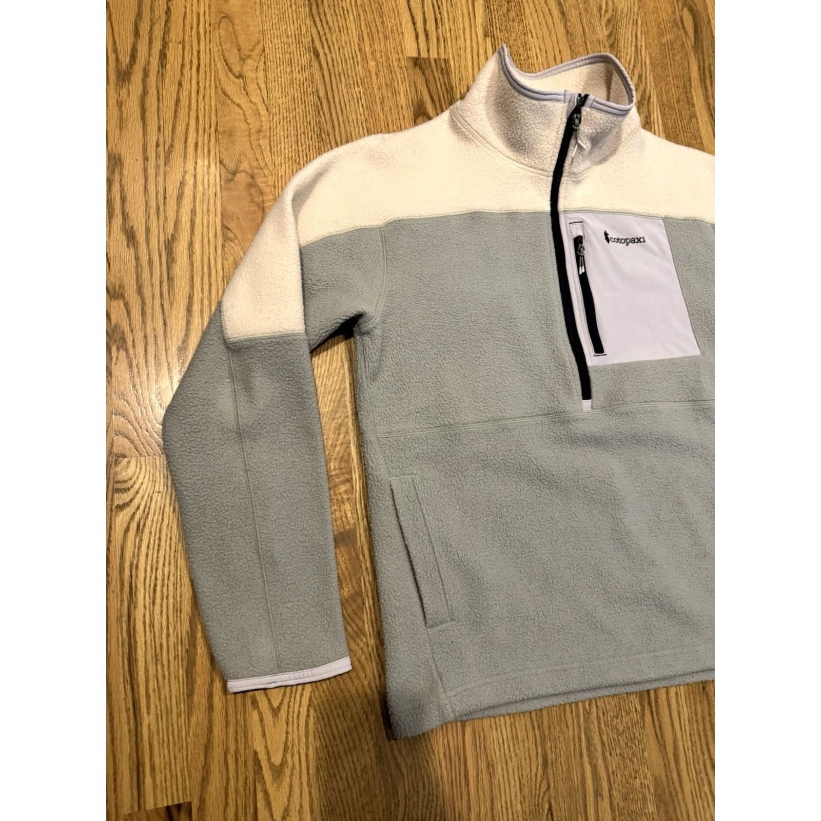 Cotopaxi Cotopaxi Abrazo Fleece Jacket Medium Green Cream 1/2 Zip Pullover Pockets Size M / US 6-8 / IT 42-44 - 3 Thumbnail