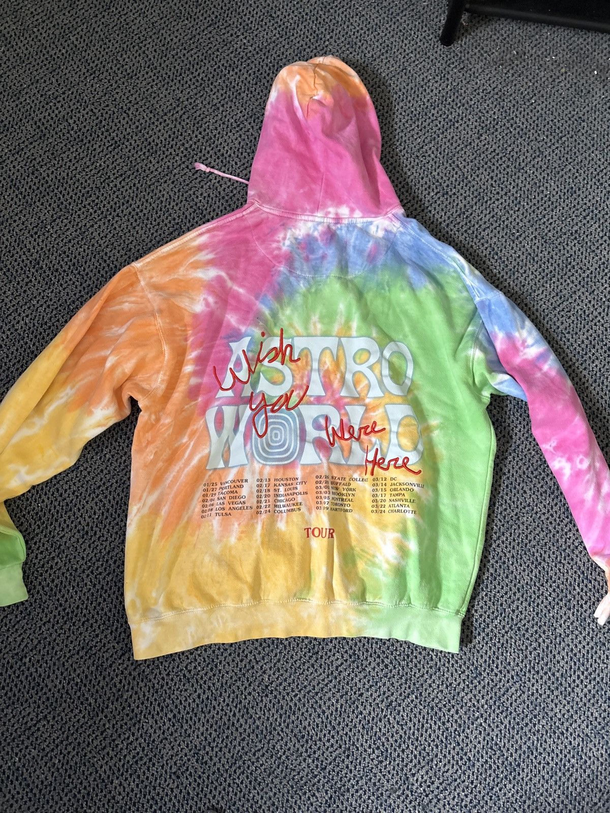 Travis Scott Travis Scott Astroworld Tie Dye Hoodie Size US XL / EU 56 / 4 - 2 Thumbnail