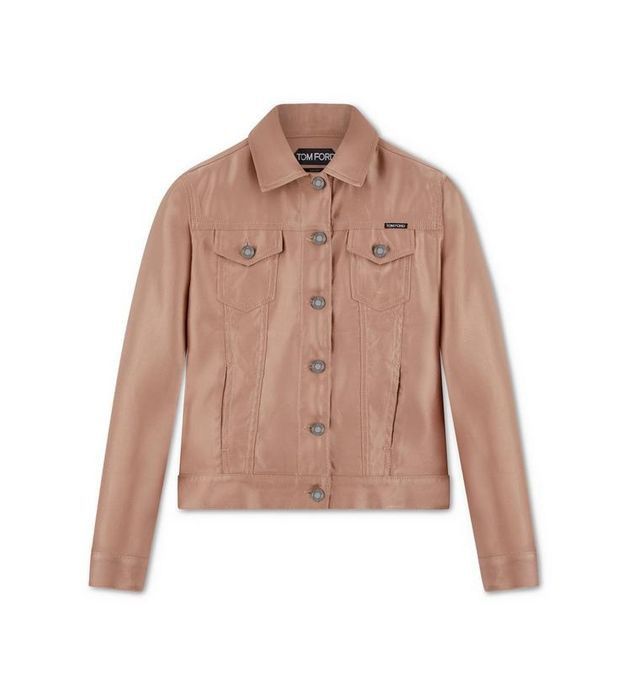 image of Tom Ford O1Loc1C0324 Gid051 Jacket In Brown, Women's (Size Large)
