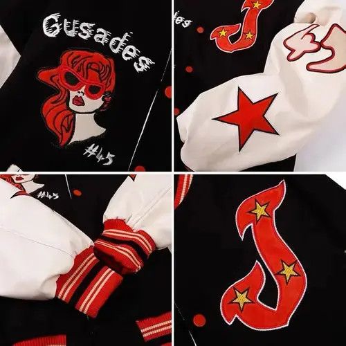 VIBE New AW21 Fancy Cool Bomber Jacket Varsity Jacket Size US M / EU 48-50 / 2 - 3 Thumbnail