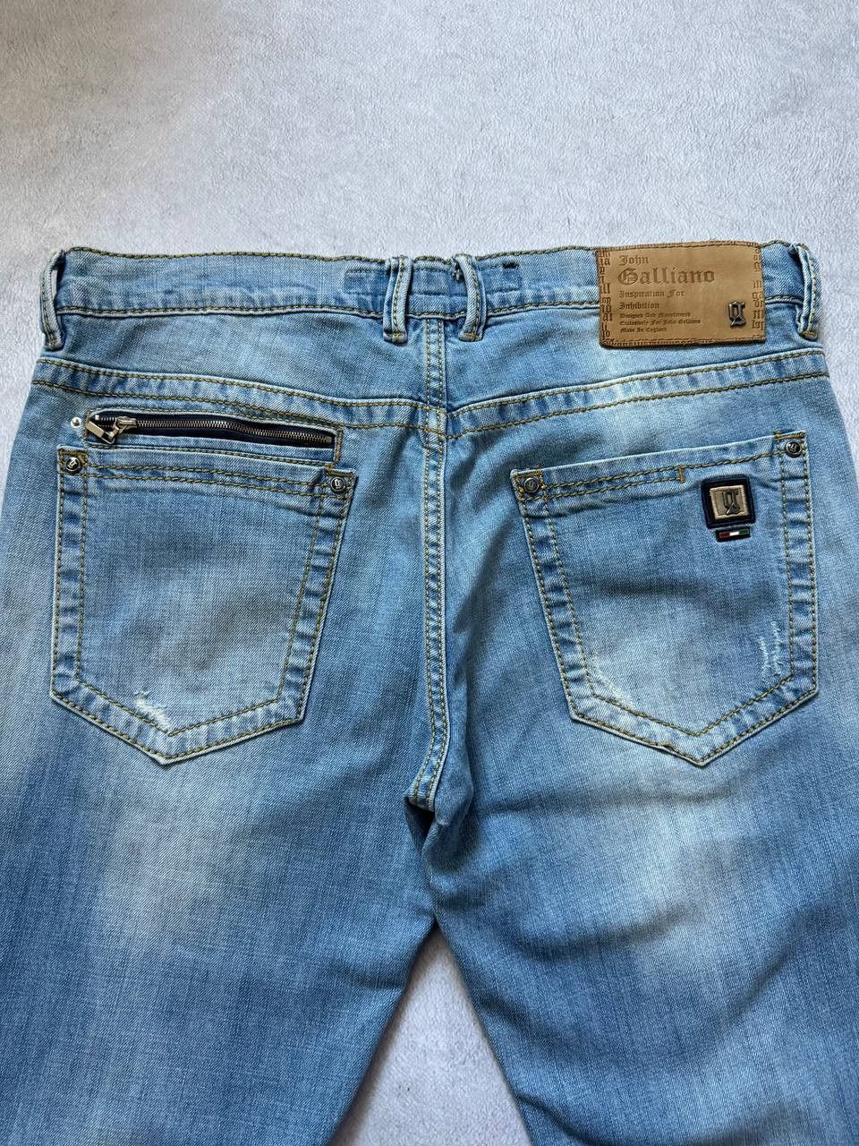 John Galliano 2000s John Galliano Distressed Jeans Denim Pants Size US 34 / EU 50 - 3 Thumbnail