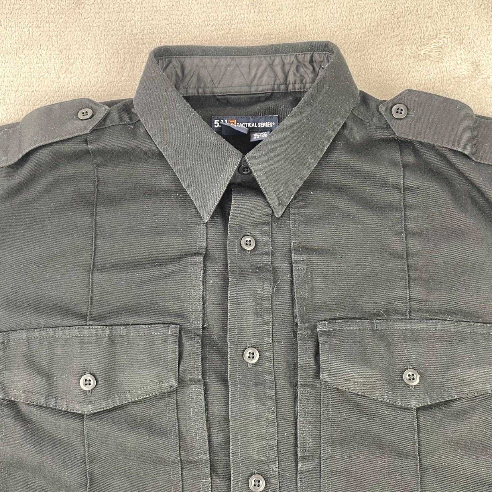 Vintage 5.11 Tactical Shirt Men Large Black Vented Long Sleeve Police Fire EMS Military Size US L / EU 52-54 / 3 - 3 Thumbnail