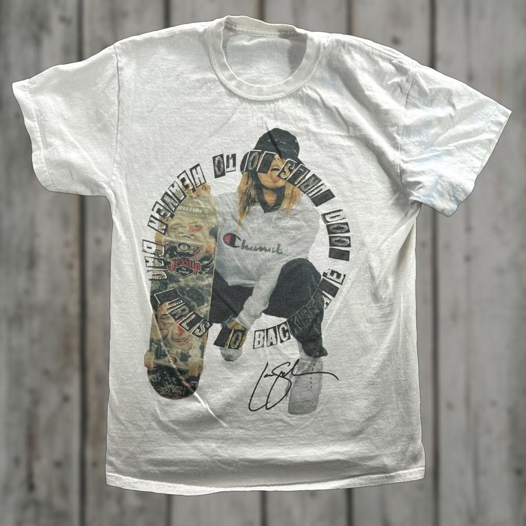 Champion Champion Skateboard Shirt Mens Large White Graphic Skater Streetwear Tee Size US L / EU 52-54 / 3 - 1 Thumbnail