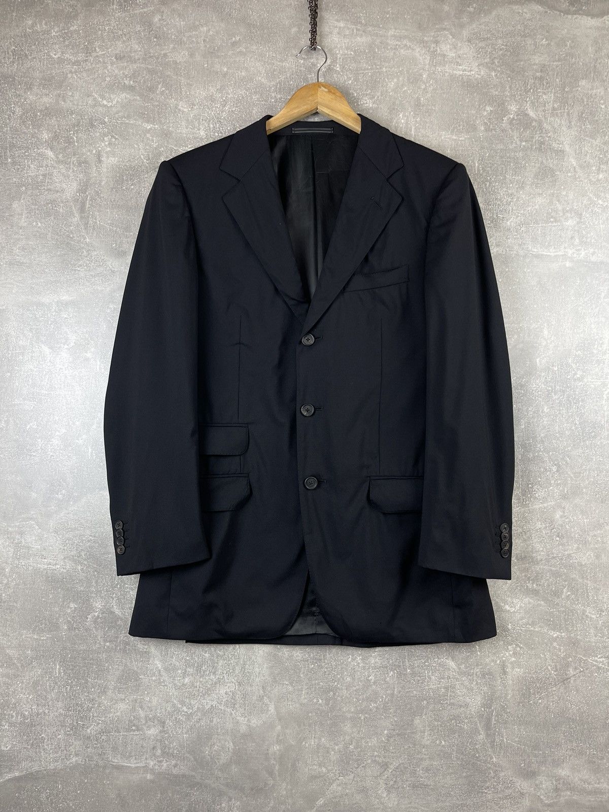 Gucci Gucci Wool Black Luxury 3 Button Blazer Tom Ford Era Size 46R - 1 Thumbnail