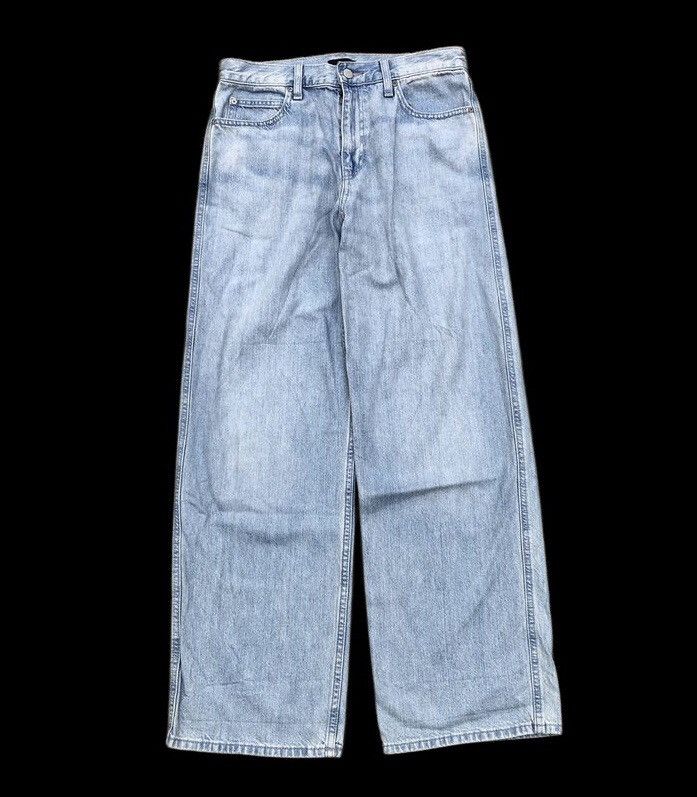 Uniqlo BAGGY⚡️⚡️LITE BLUE WIDE LEG DENIM Size US 30 / EU 46 - 1 Thumbnail
