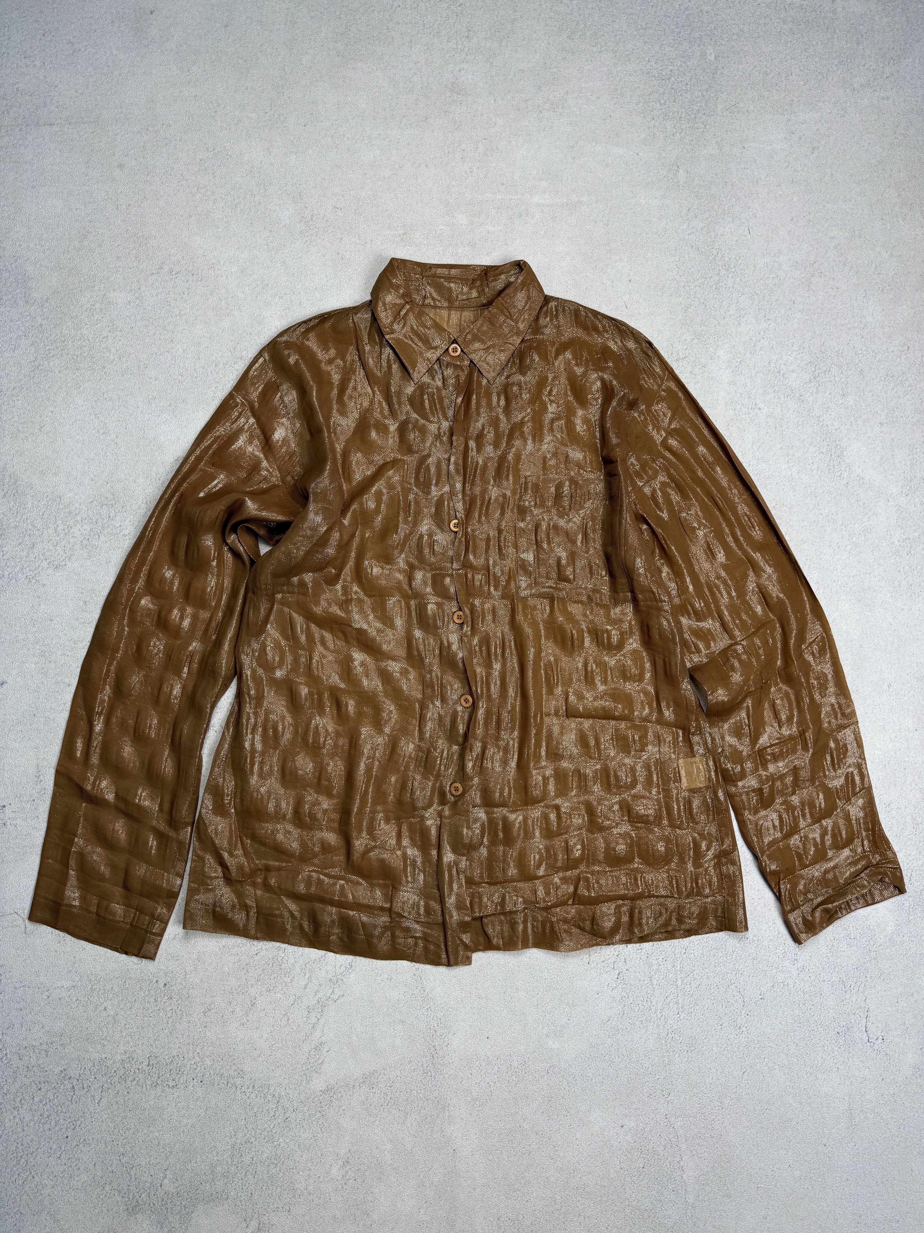 Issey Miyake Vintage Issey Miyake Sheer Embossed Pattern Shirt Size US S / EU 44-46 / 1 - 1 Thumbnail