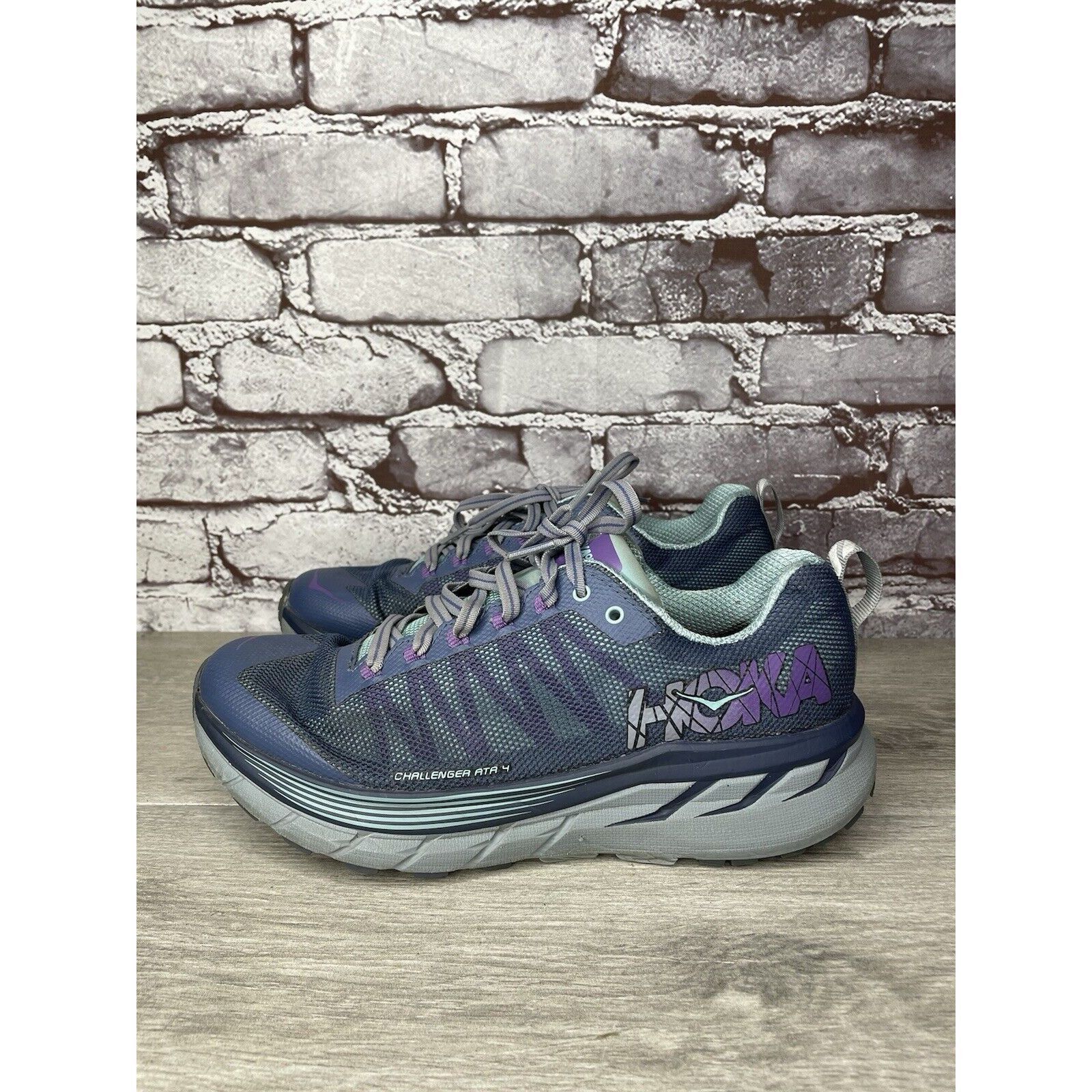 Hoka Hoka One One Challenger ATR 4 Blue Trail Running Athletic Sh Size US 8 / IT 38 - 1 Thumbnail