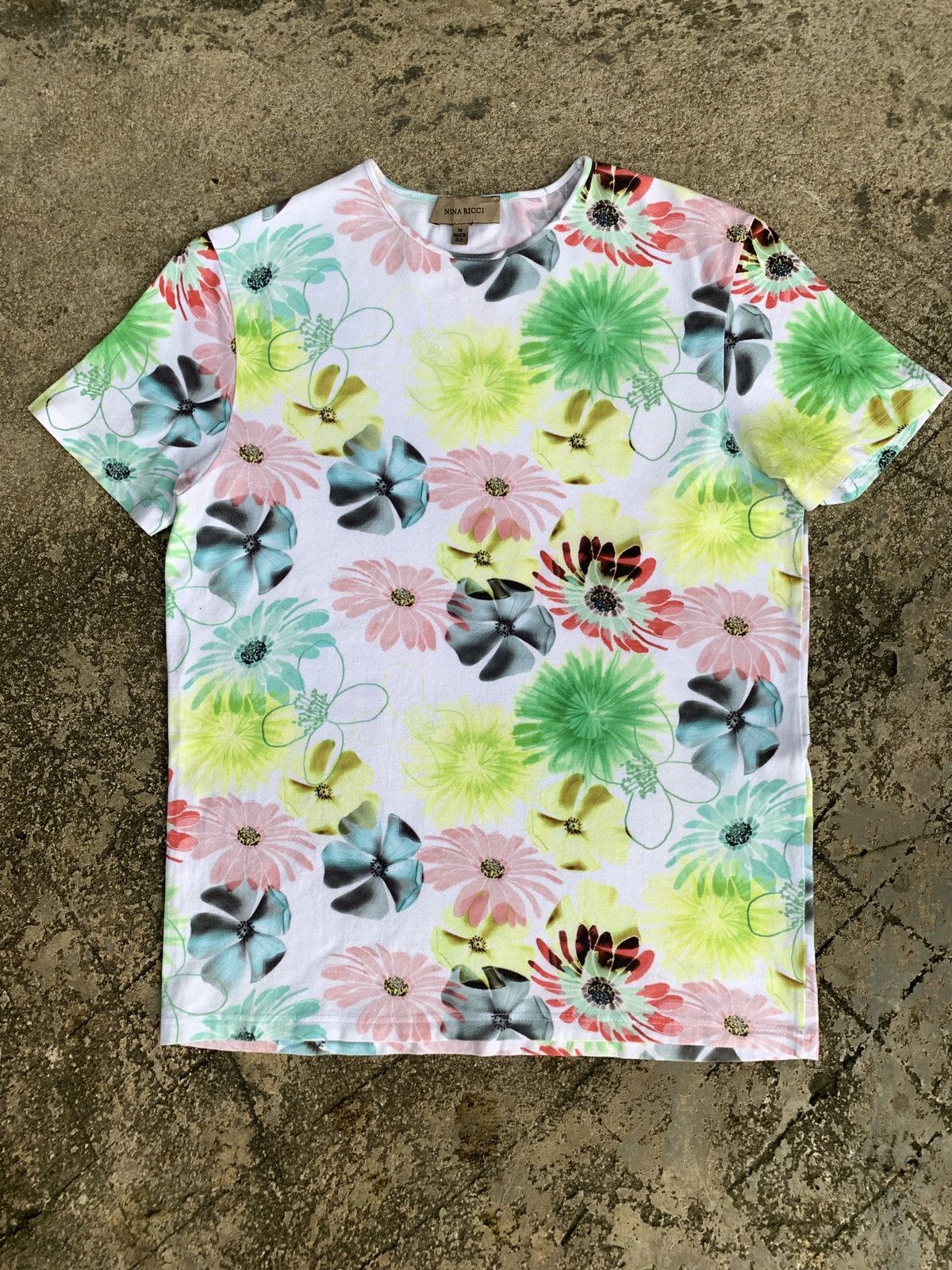 Nina Ricci Italy Floral Elastane Tee