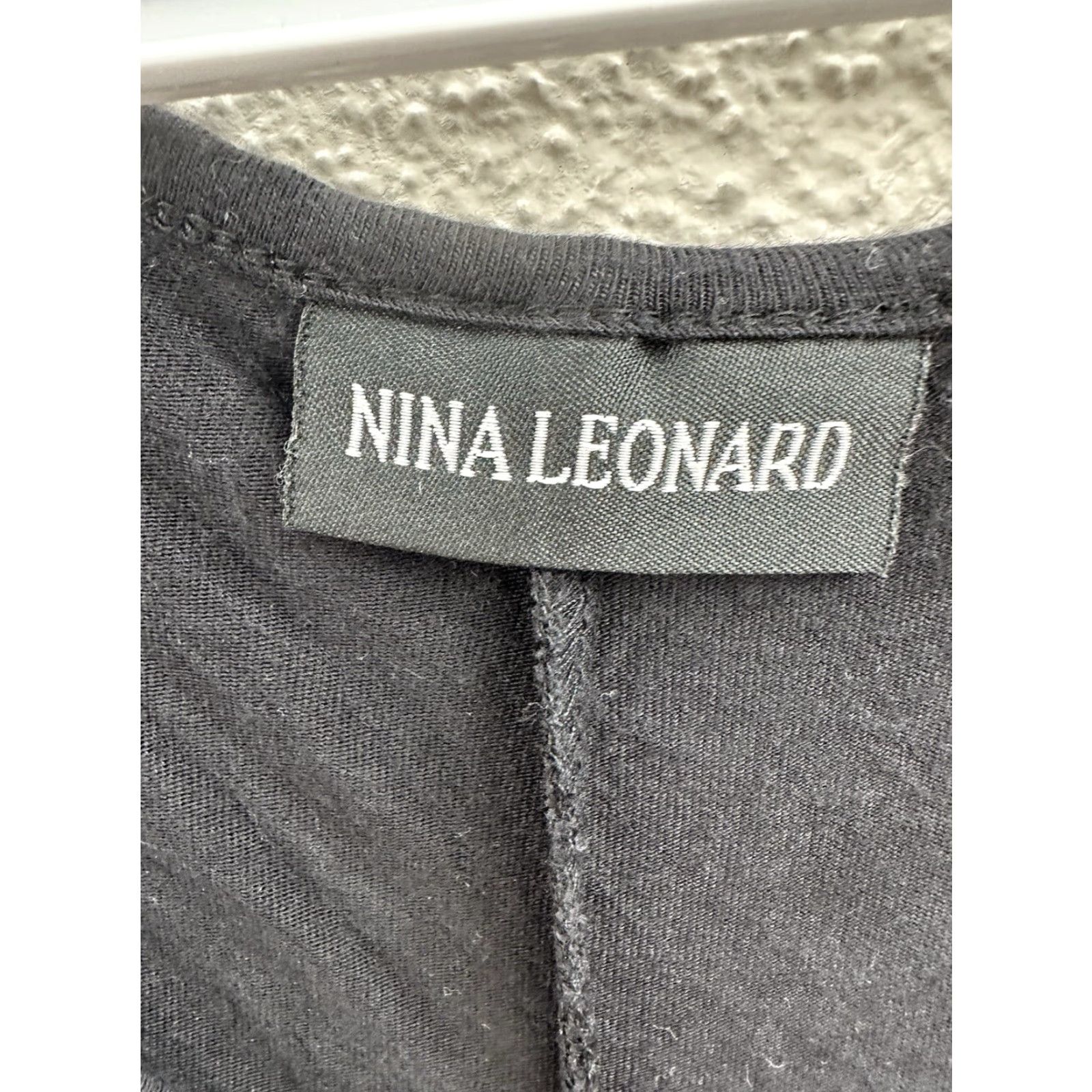 Vintage Nina Leonard Womens Dress Size Medium Black White Lace Trim Long Sleeve Dress Ladies Medium Black White Lace Trim Long Sleeve Size M / US 6-8 / IT 42-44 - 3 Thumbnail