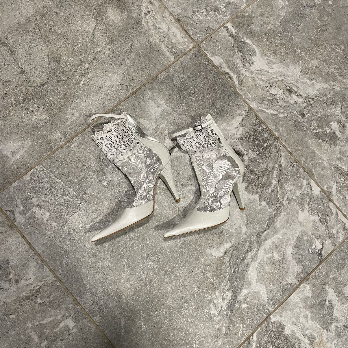 Vintage 36 Vintage 90s Heels goth cyber punk emo alt shoes boots Size US 6 / IT 36 - 1 Thumbnail