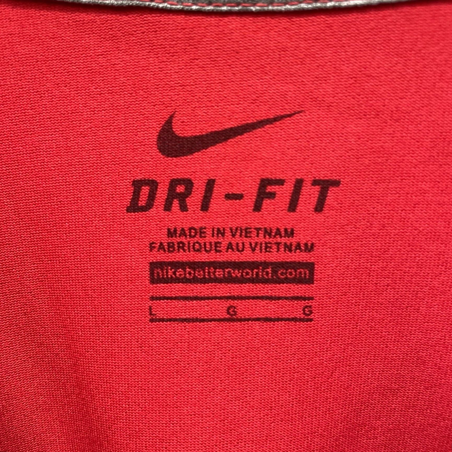 Nike Nike Dri-Fit Long Sleeve Red stretchy athletic Tee Mens Size L Size US L / EU 52-54 / 3 - 4 Thumbnail